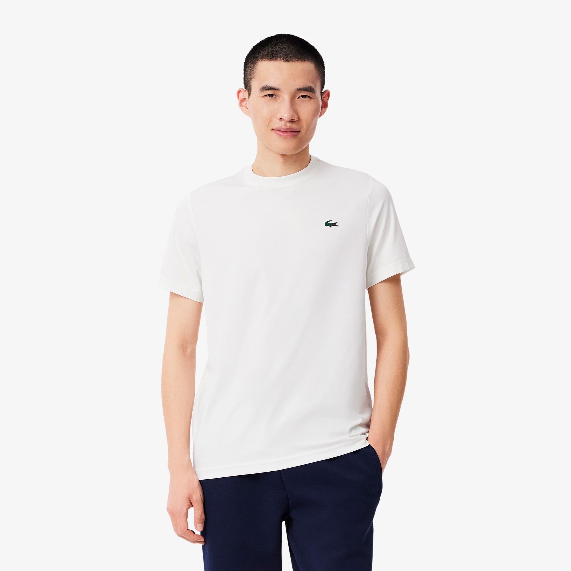 Lacoste Erkek Regular Fit Bisiklet Yaka Beyaz T-Shirt