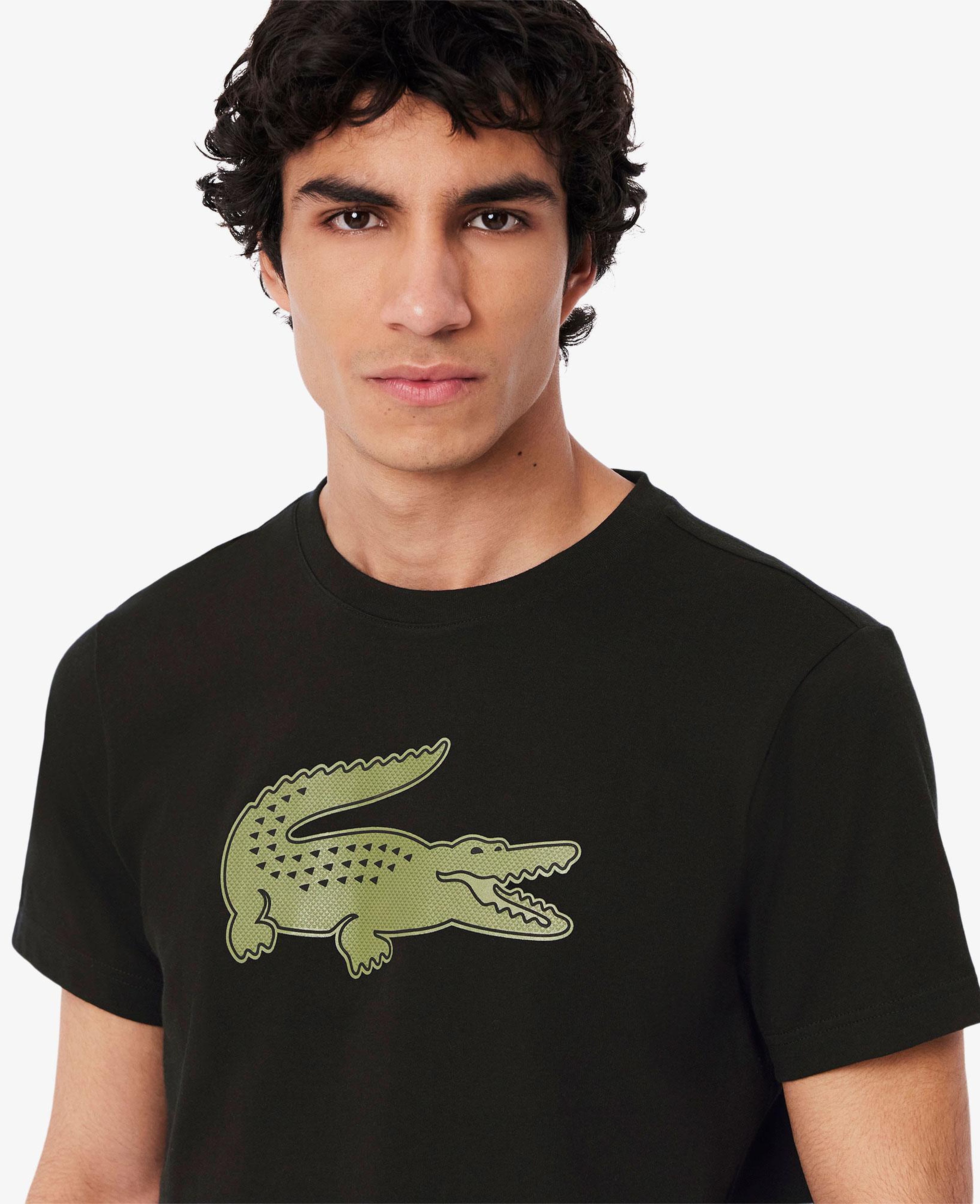Lacoste Erkek Regular Fit Bisiklet Yaka Baskılı Siyah T-Shirt