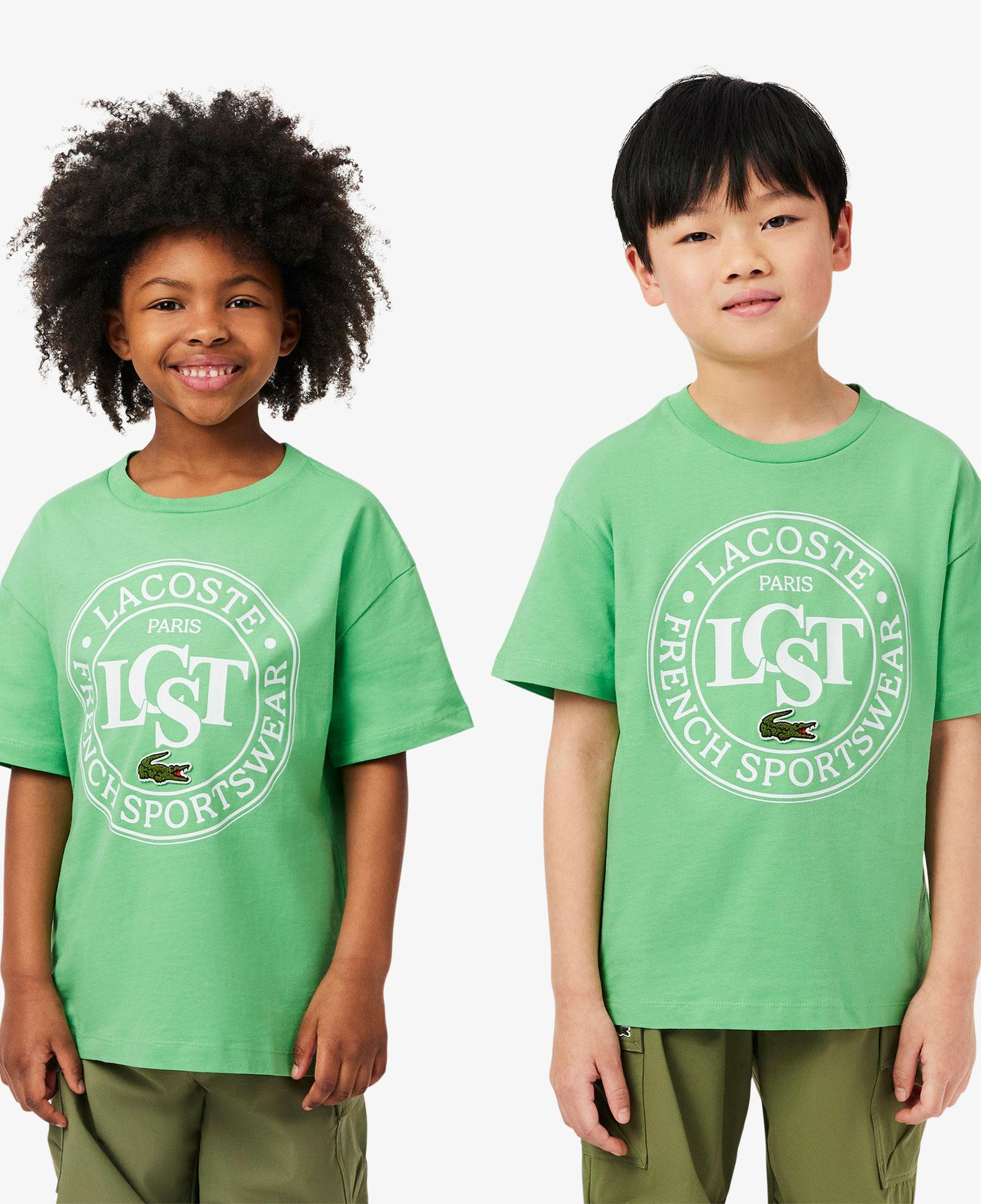 Lacoste Çocuk Bisiklet Yaka Baskılı Yeşil T-shirt