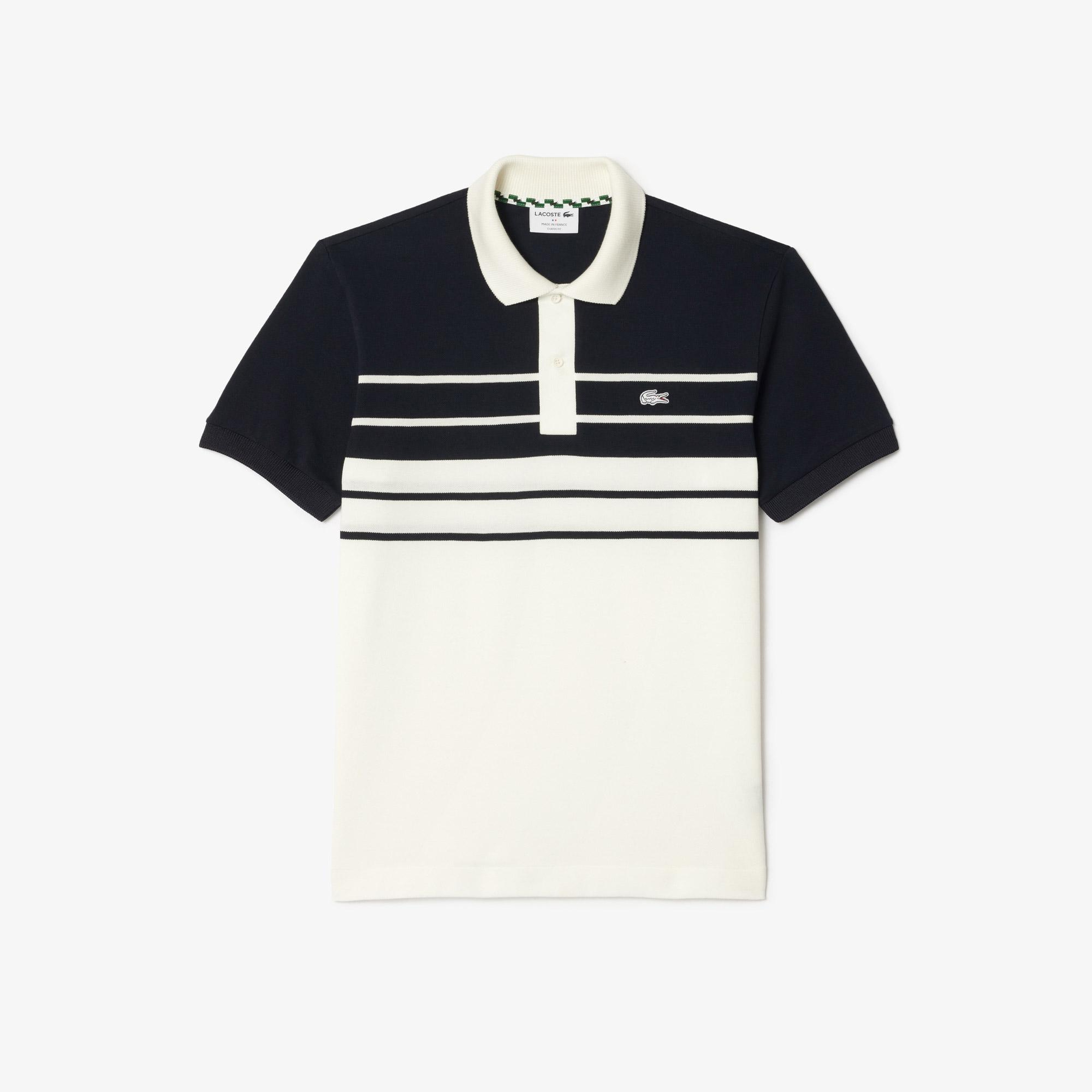 Lacoste L.12.12 Erkek Classic Fit Renk Bloklu Beyaz Polo