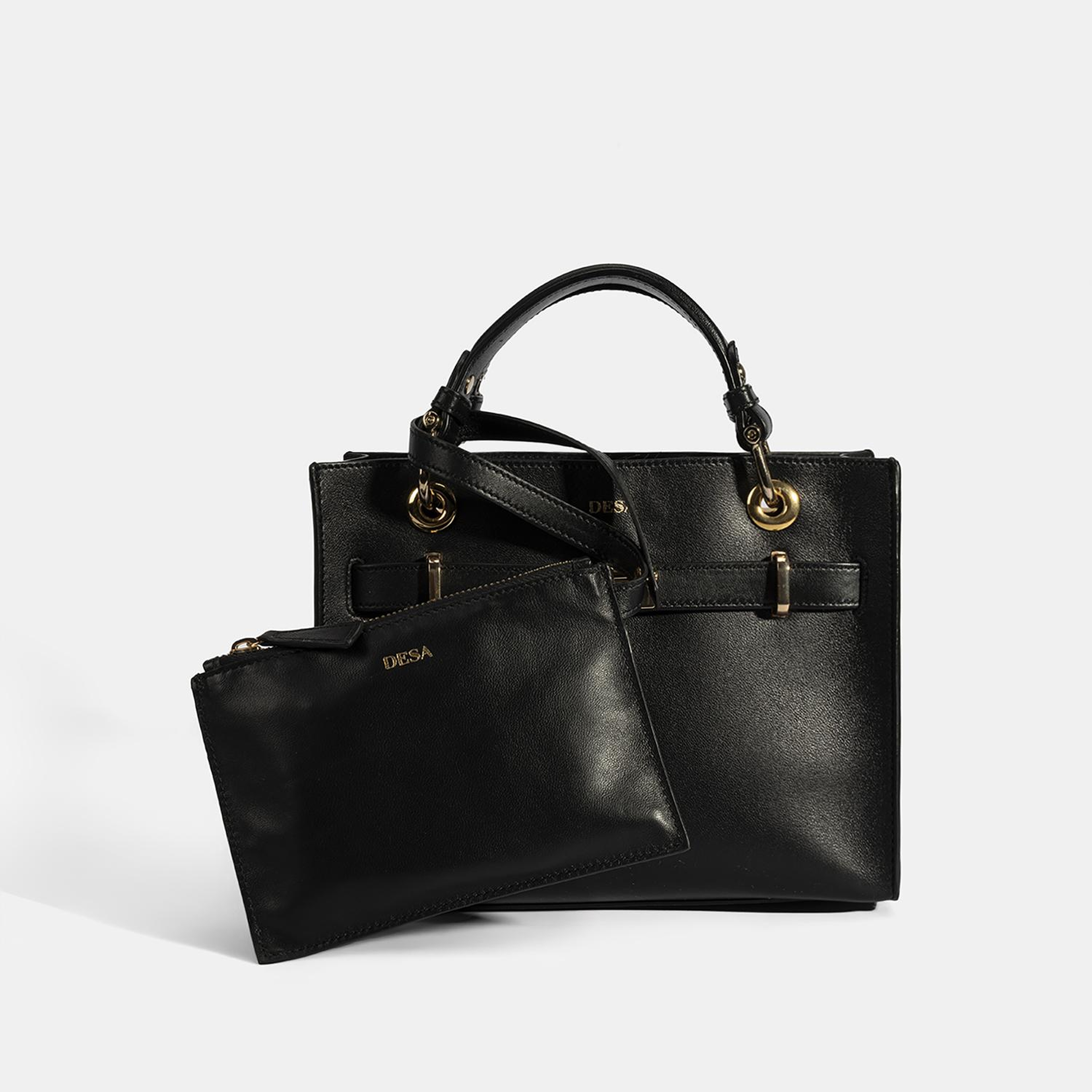 Kadın Siyah Deri Omuz Çantası