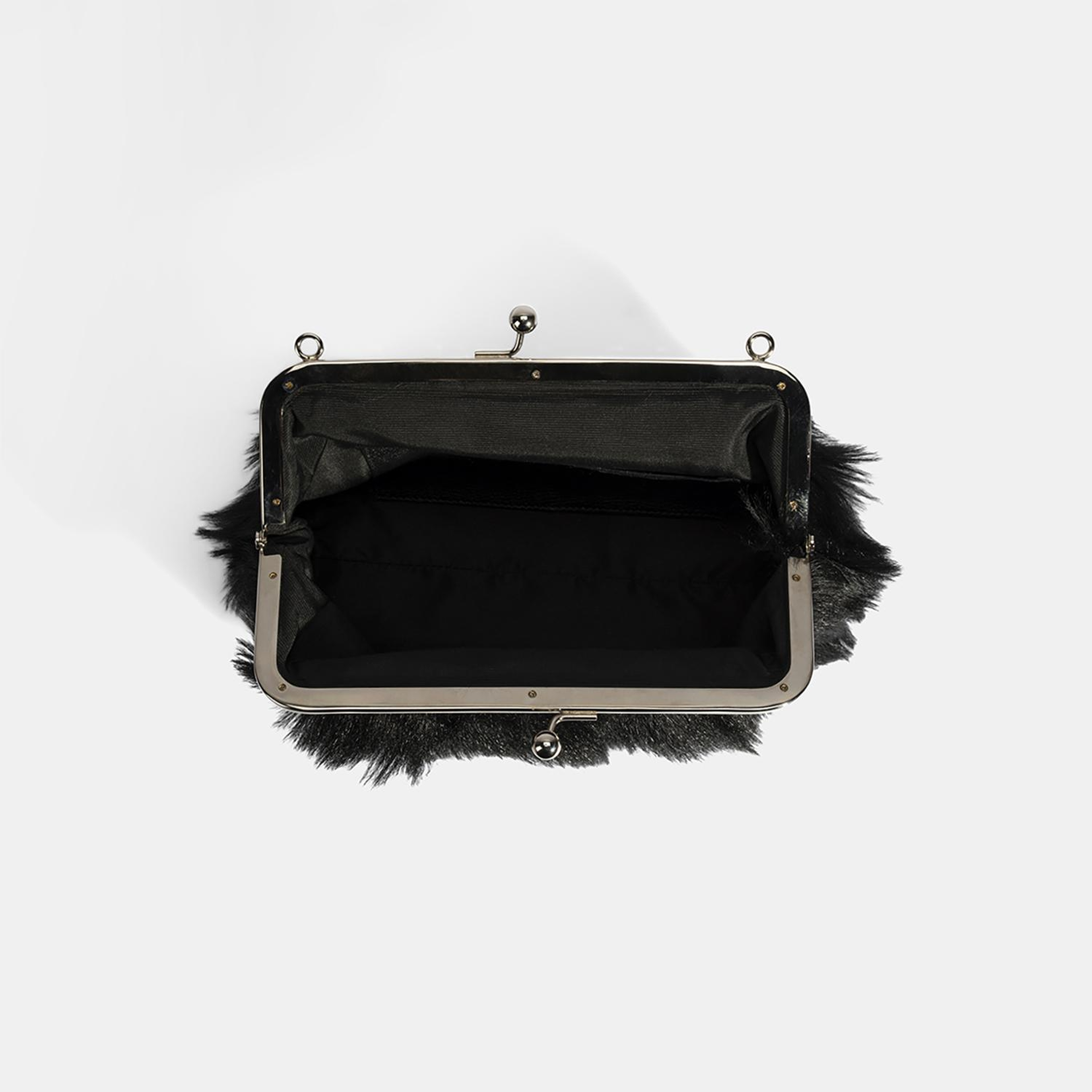 Kadın Siyah Kürklü Zincir Askılı Omuz Çantası
