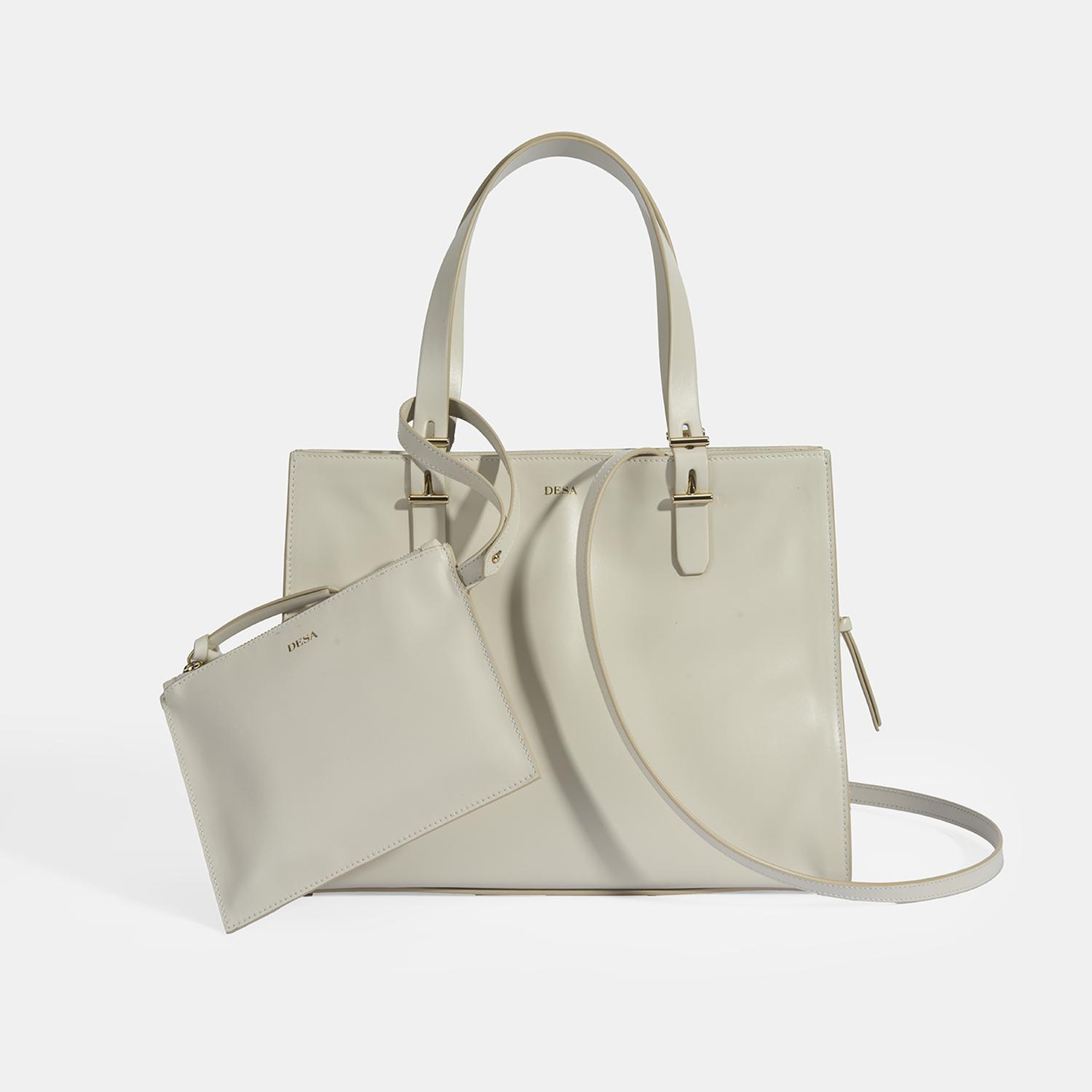 Kadın Beyaz Deri Omuz Çantası