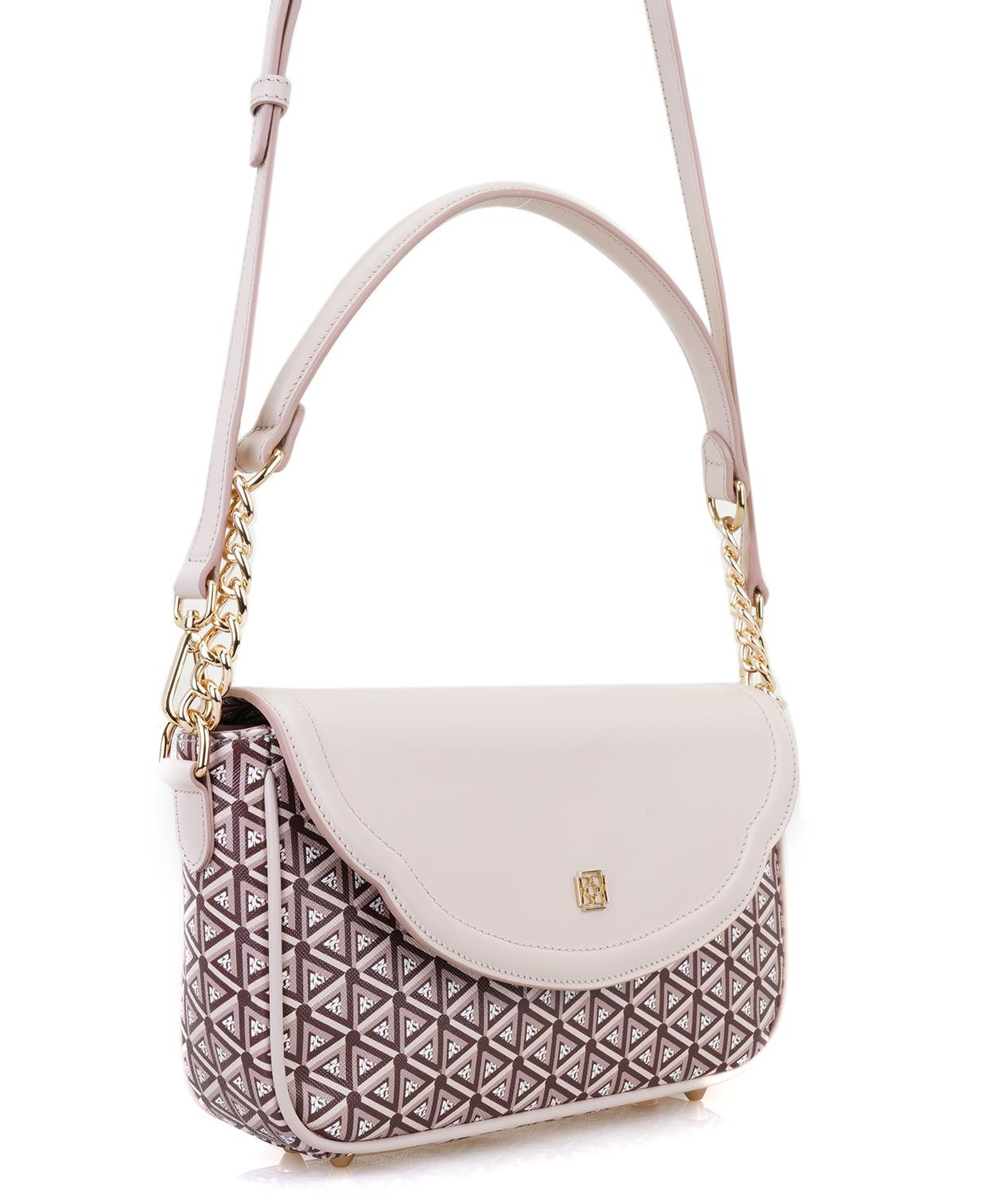 Plante Bej Kadın Monogram Omuz Çantası