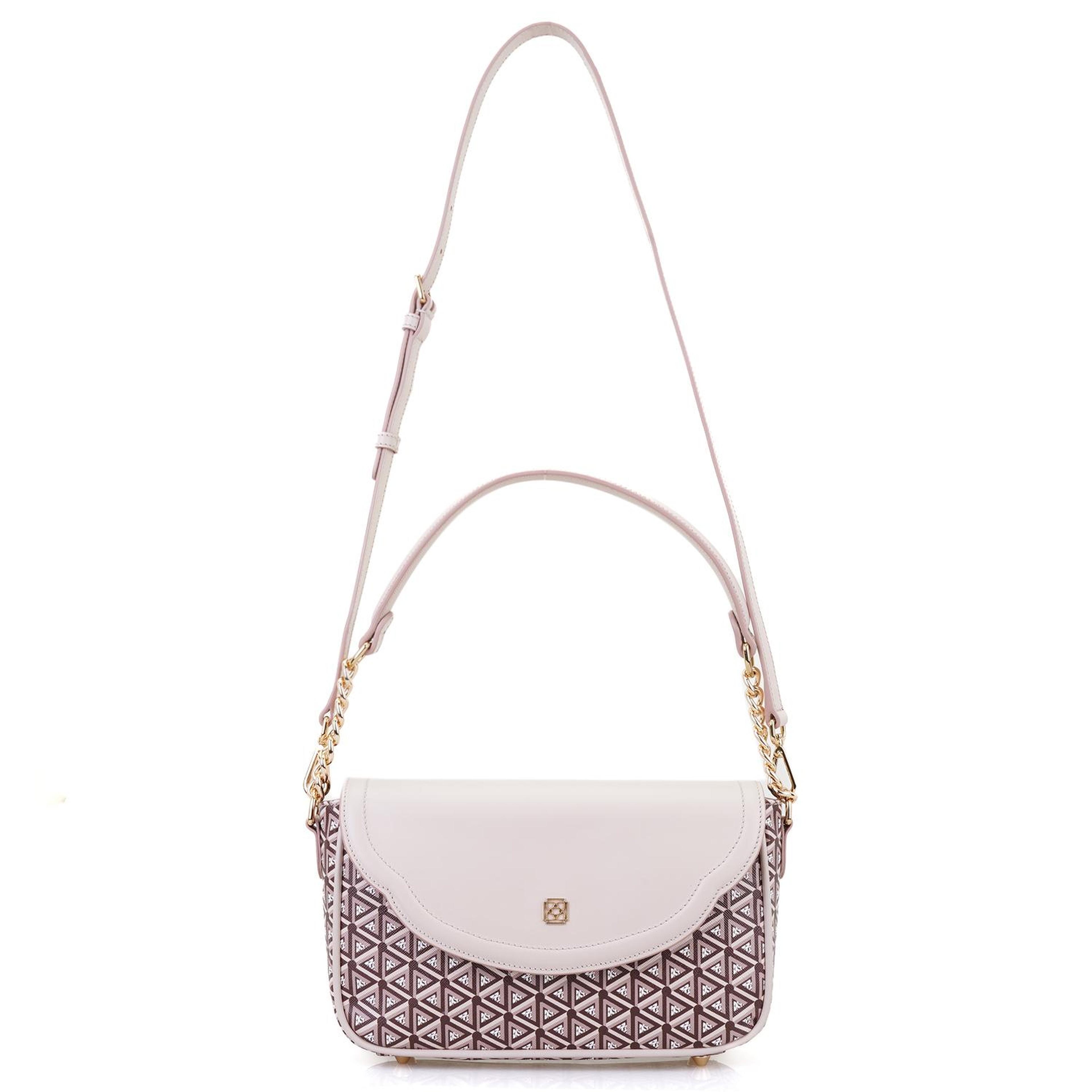 Plante Bej Kadın Monogram Omuz Çantası