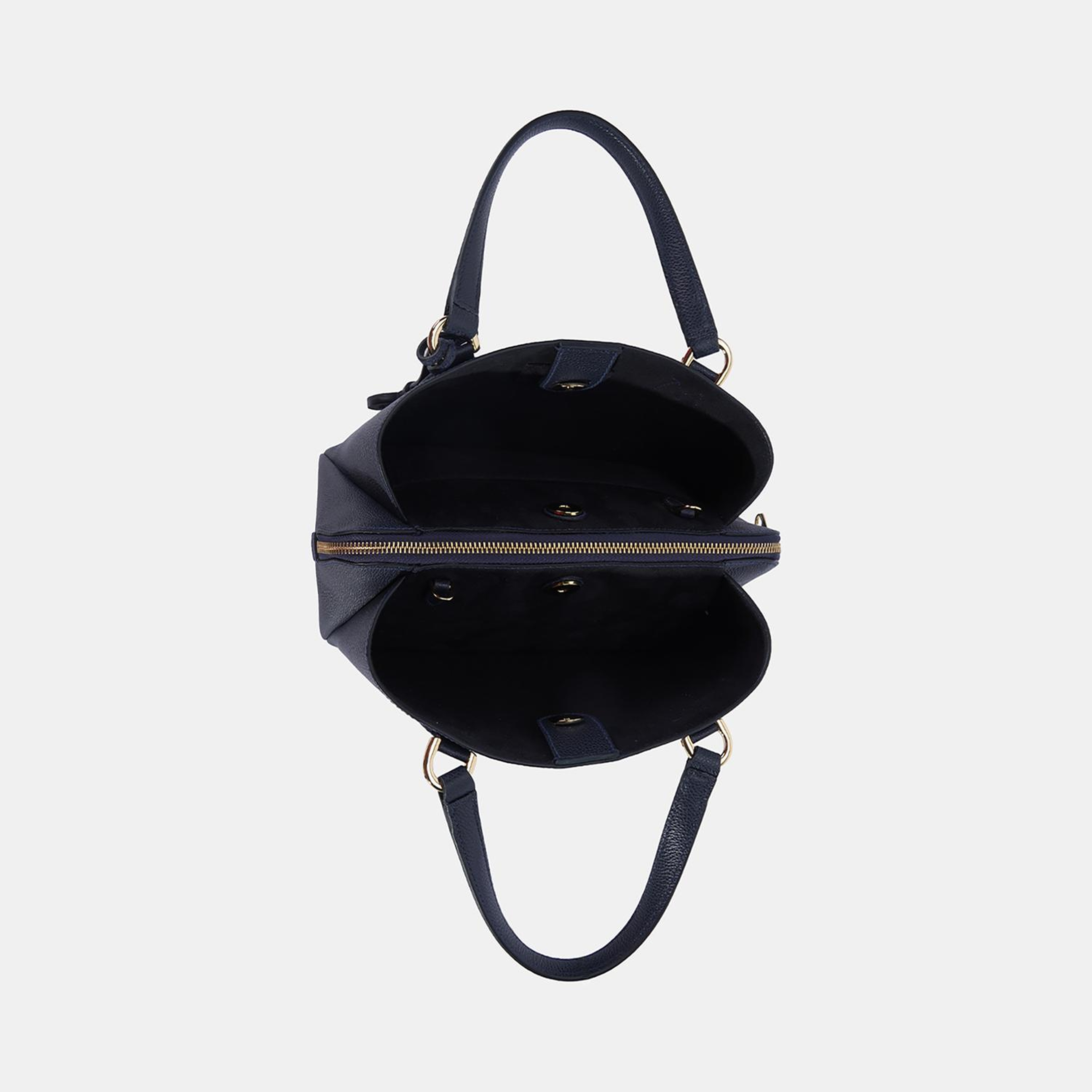 Kadın Lacivert D Logolu Deri El Çantası