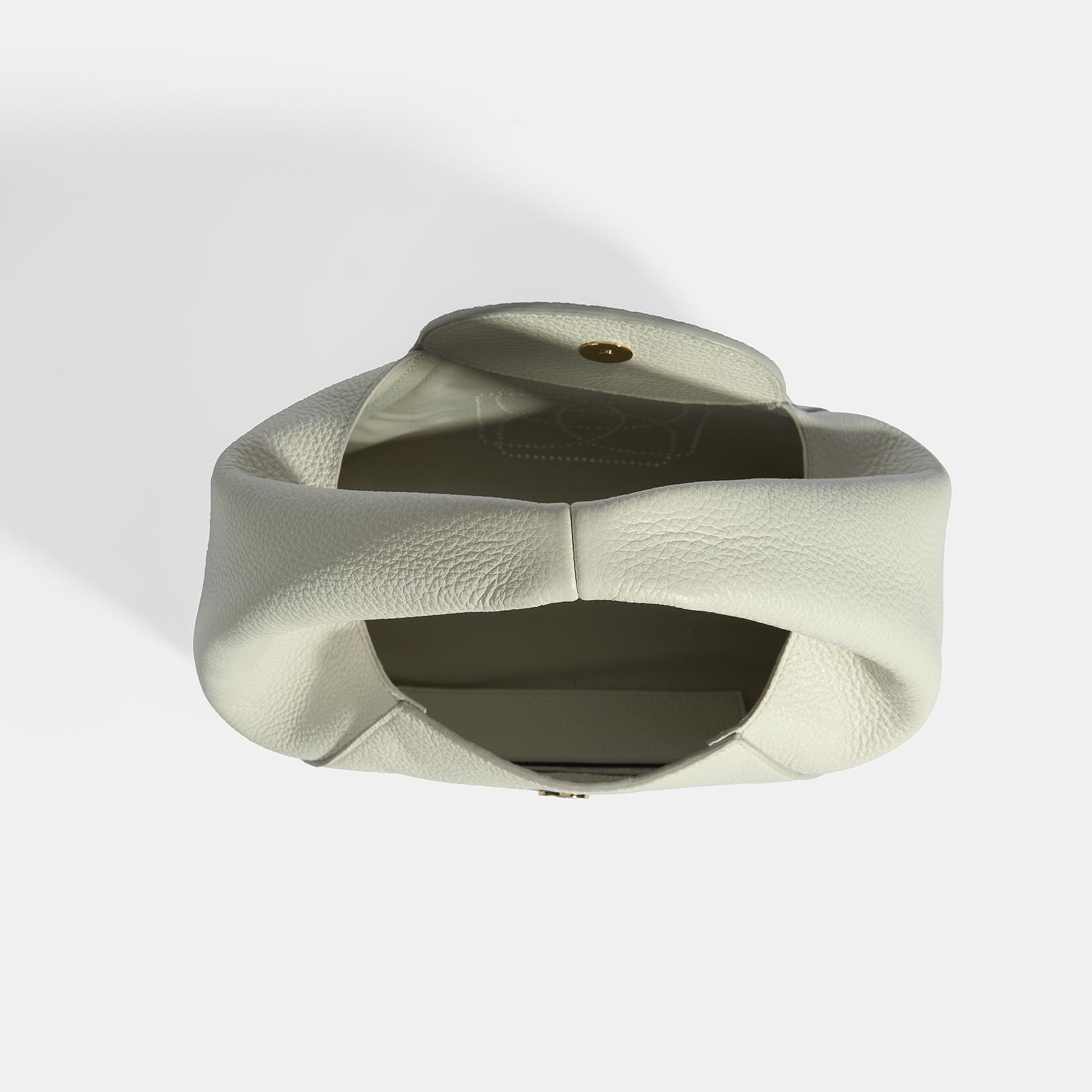 Kadın Beyaz Logo Baskılı Deri El Çantası