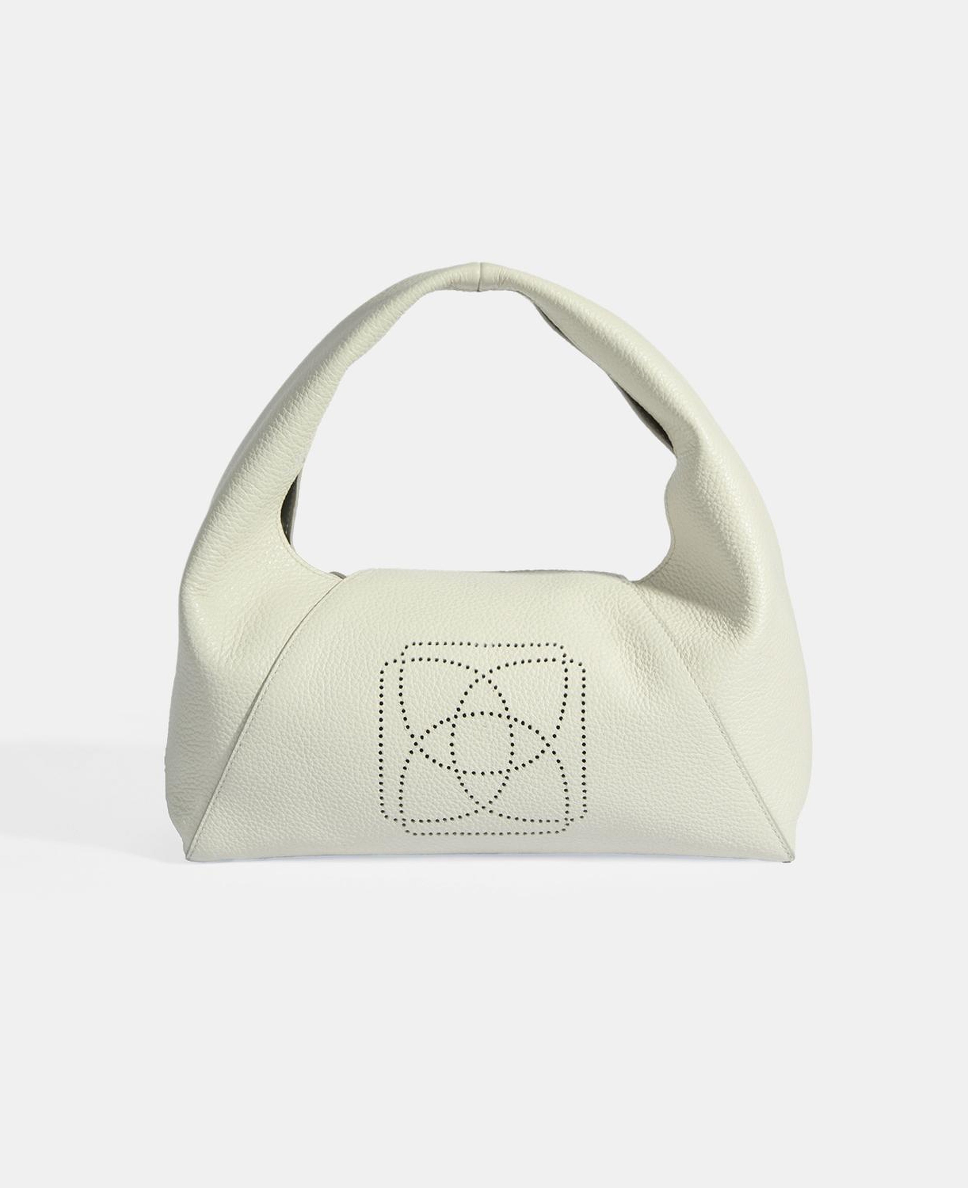 Kadın Beyaz Logo Baskılı Deri El Çantası