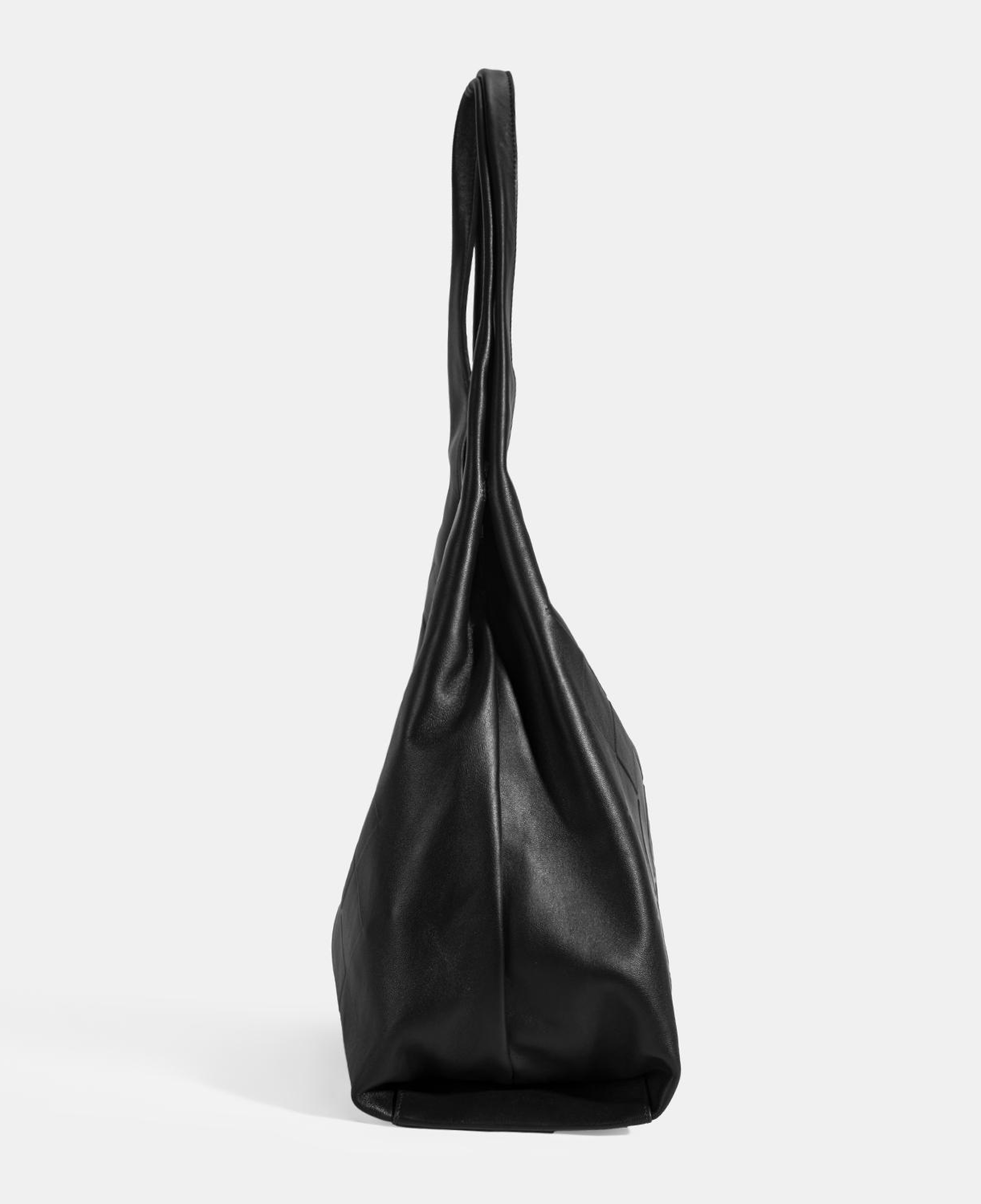 Kadın Siyah Monogram Baskılı Deri Omuz Çantası