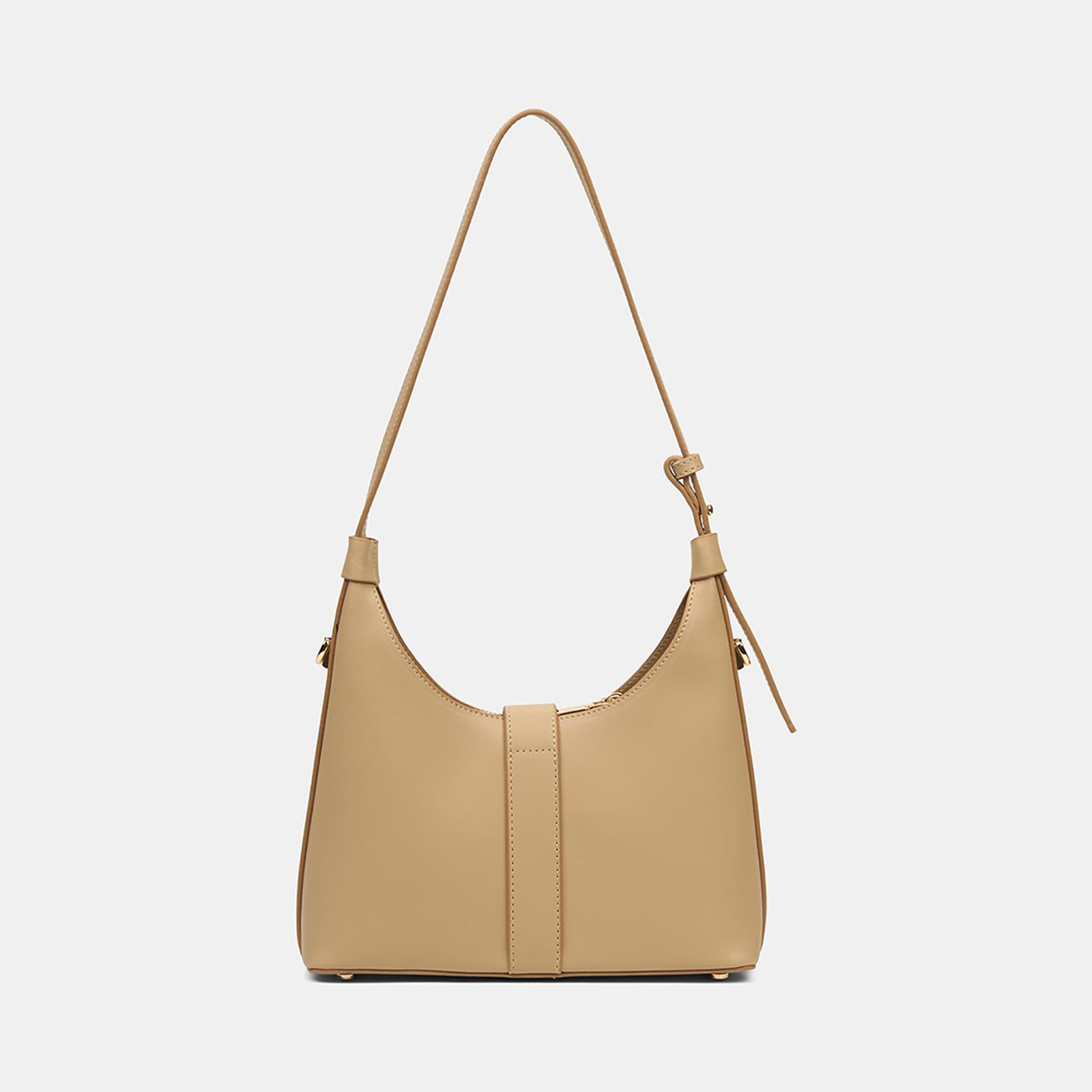 Kadın Camel Gold Kilit Detaylı Omuz Çantası