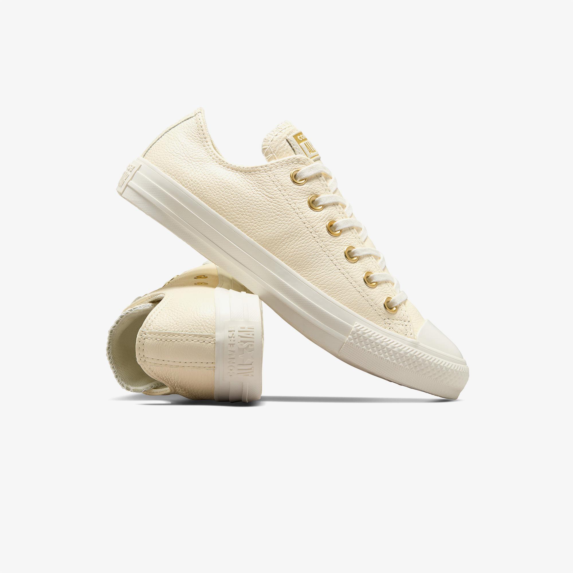 Converse Chuck Taylor All Star Kadın Krem Deri Sneaker