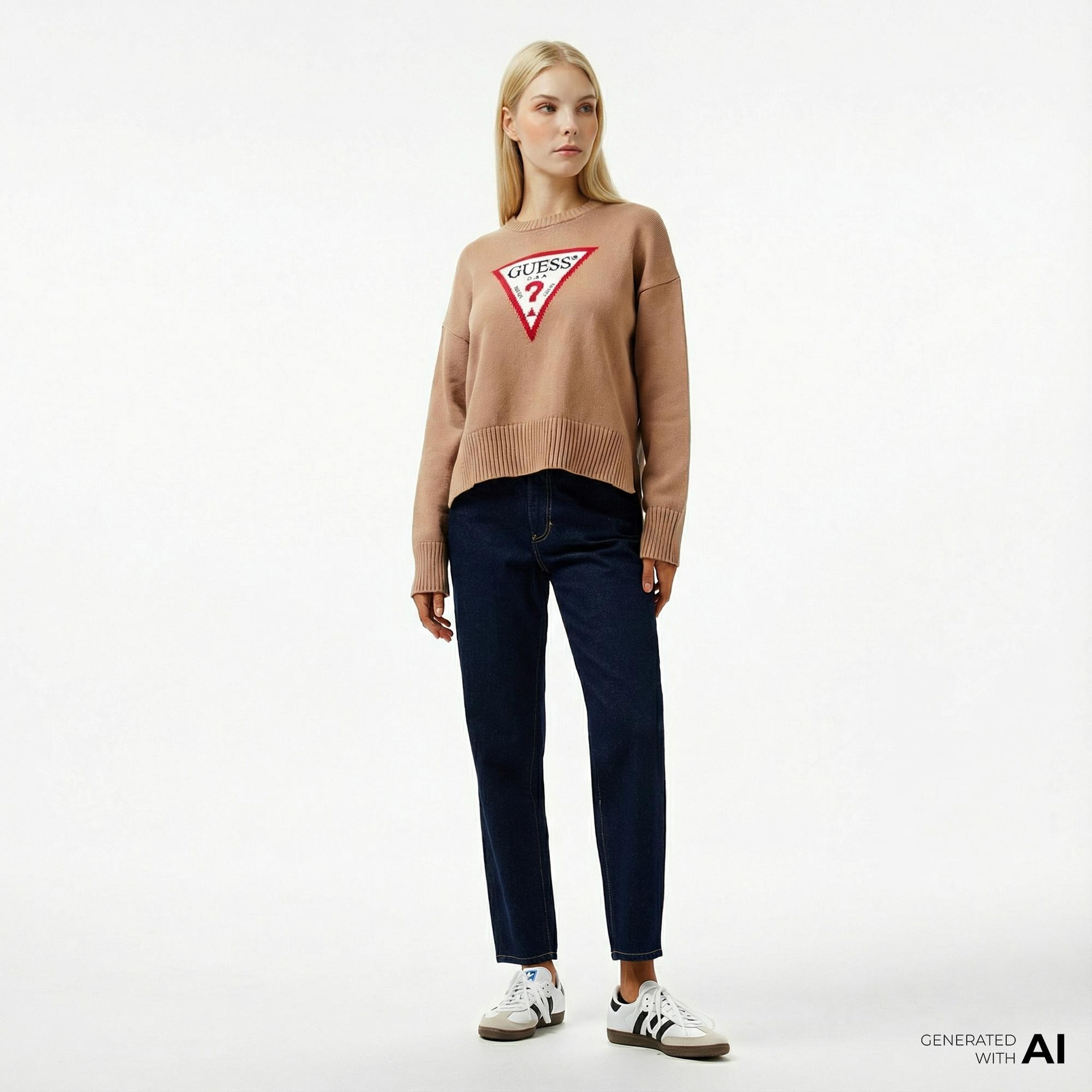 Guess G06 Mom Kadın Mavi Jean