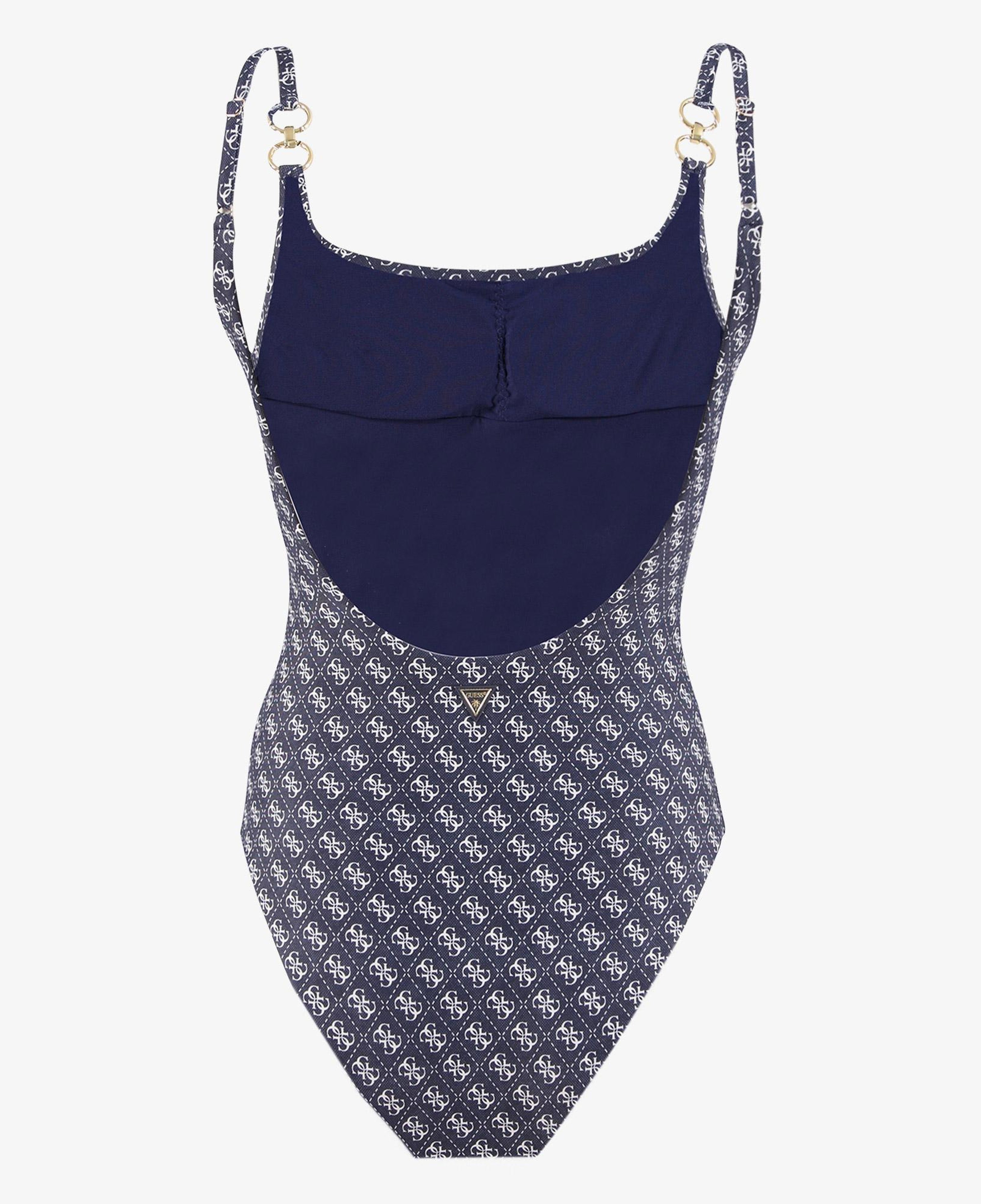 Guess One Piece Printed Kadın Mavi Mayo