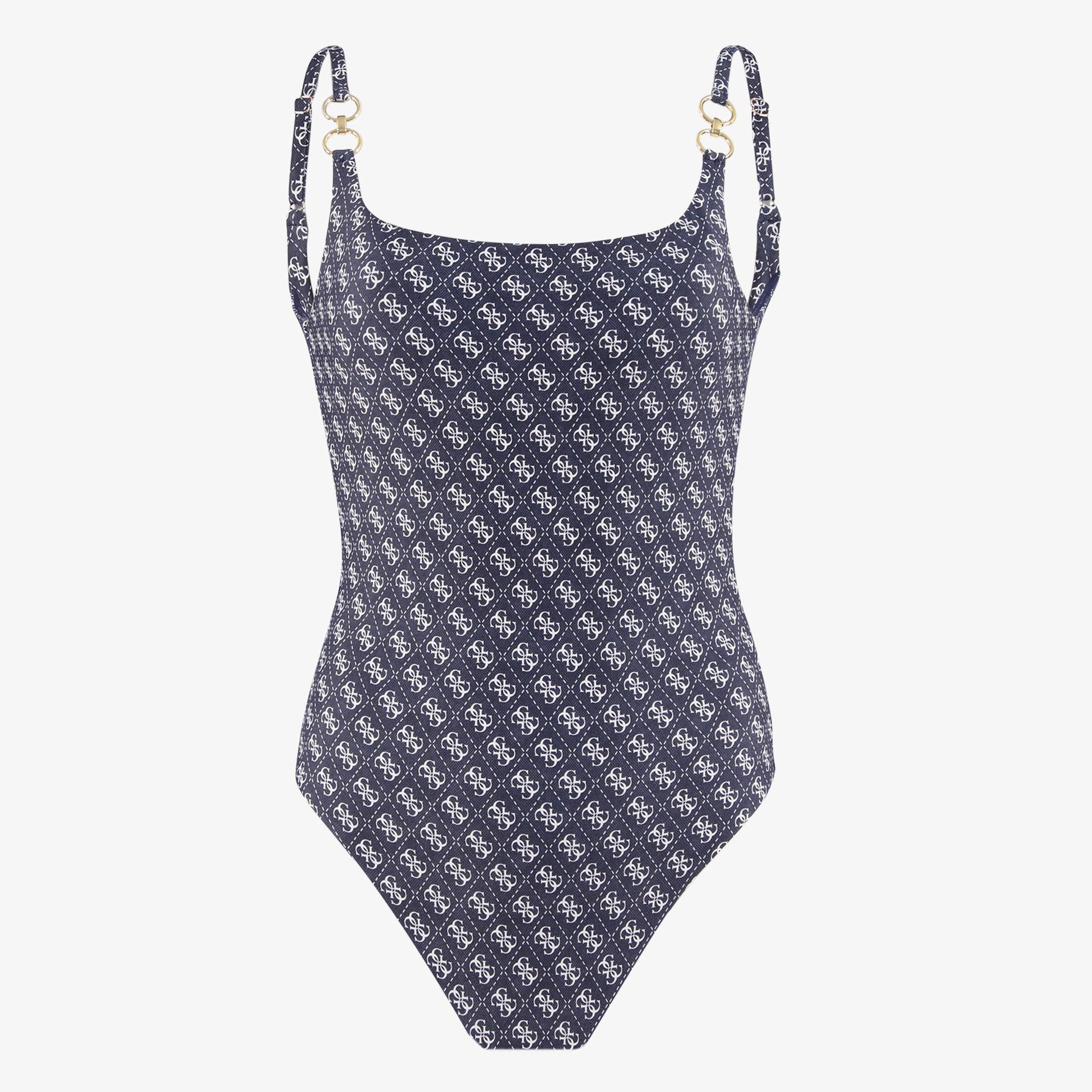 Guess One Piece Printed Kadın Mavi Mayo