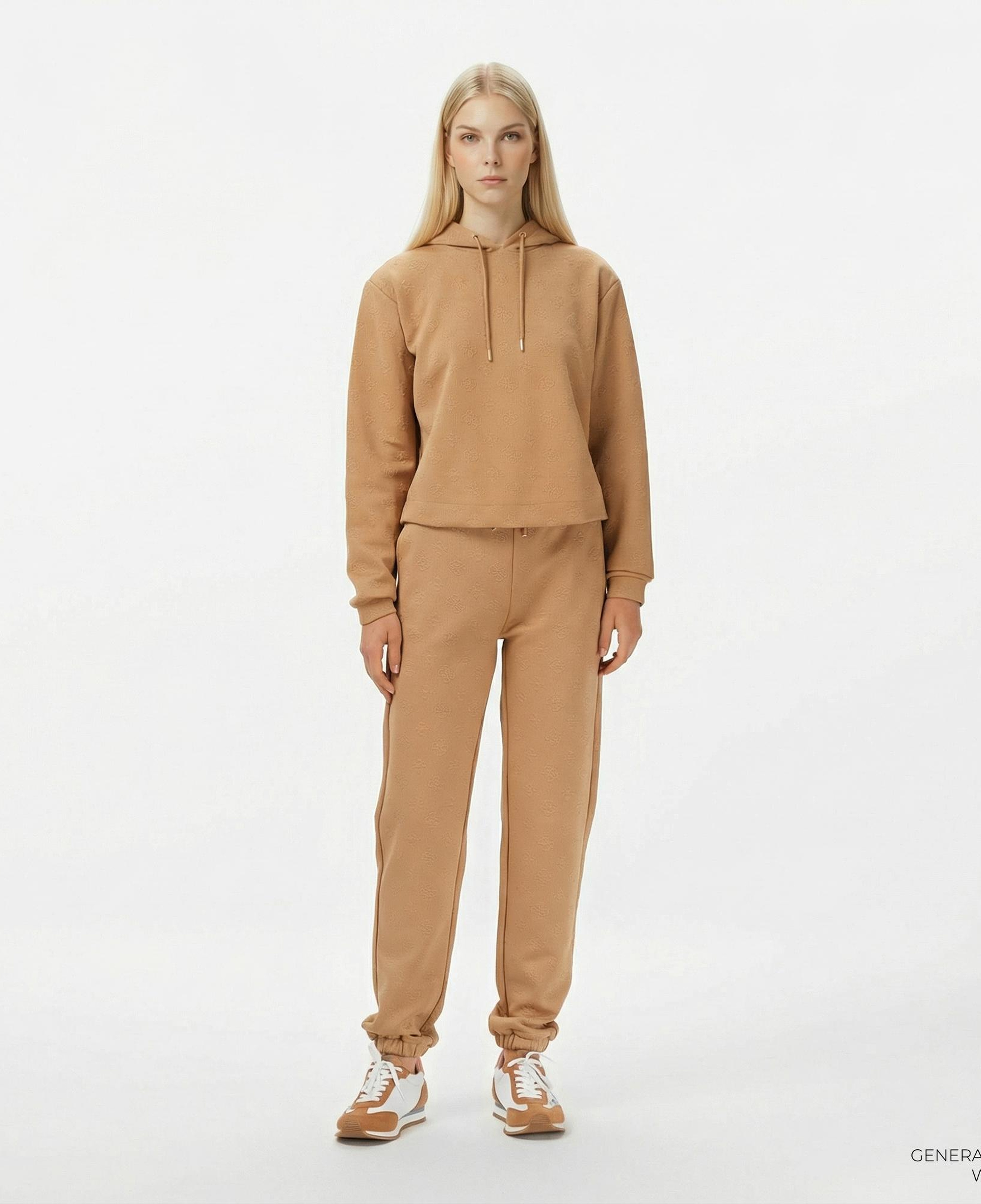 Guess Peony Regular Fit Kadın Kahverengi Eşofman Altı