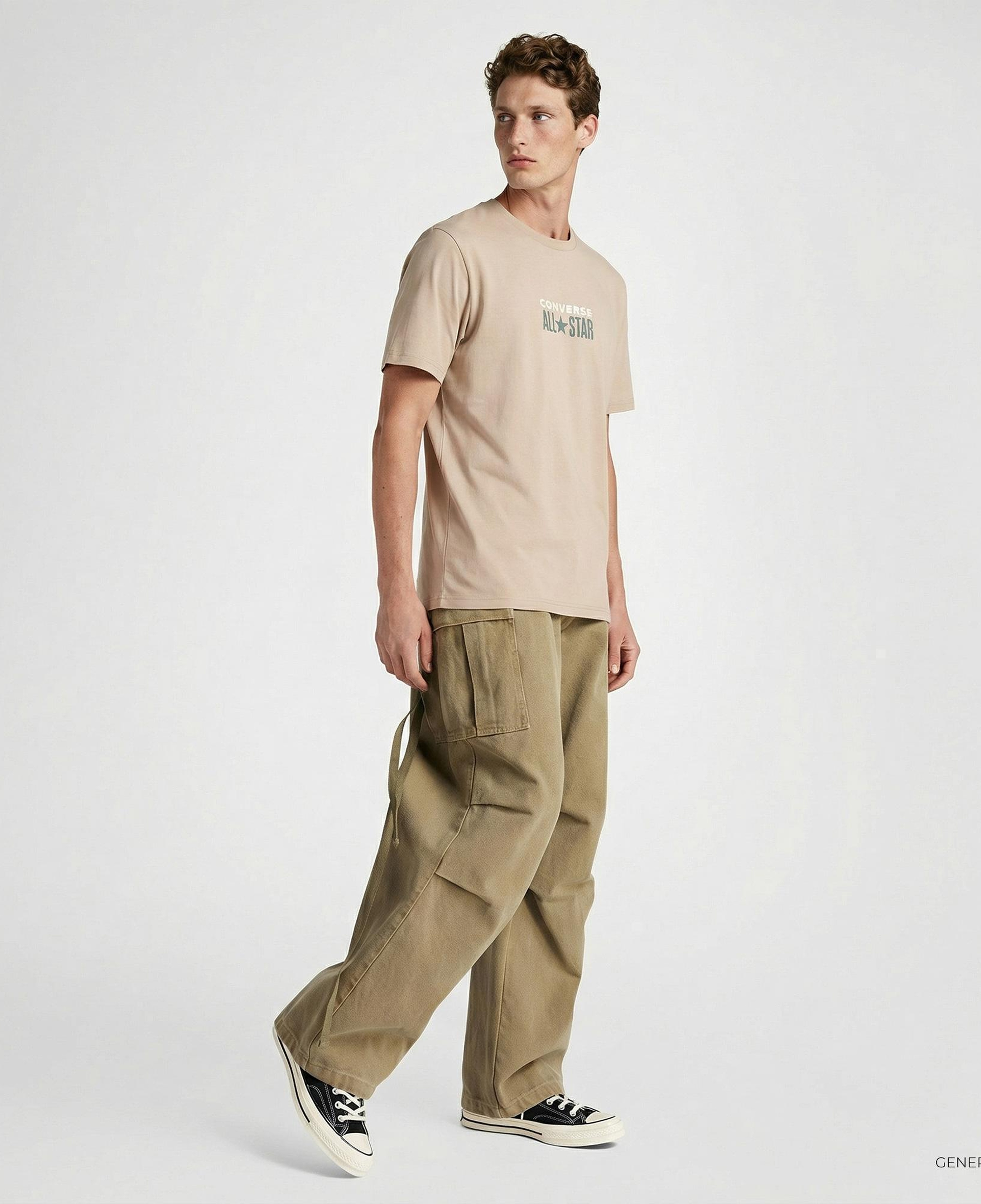 Converse Erkek Bej T-Shirt