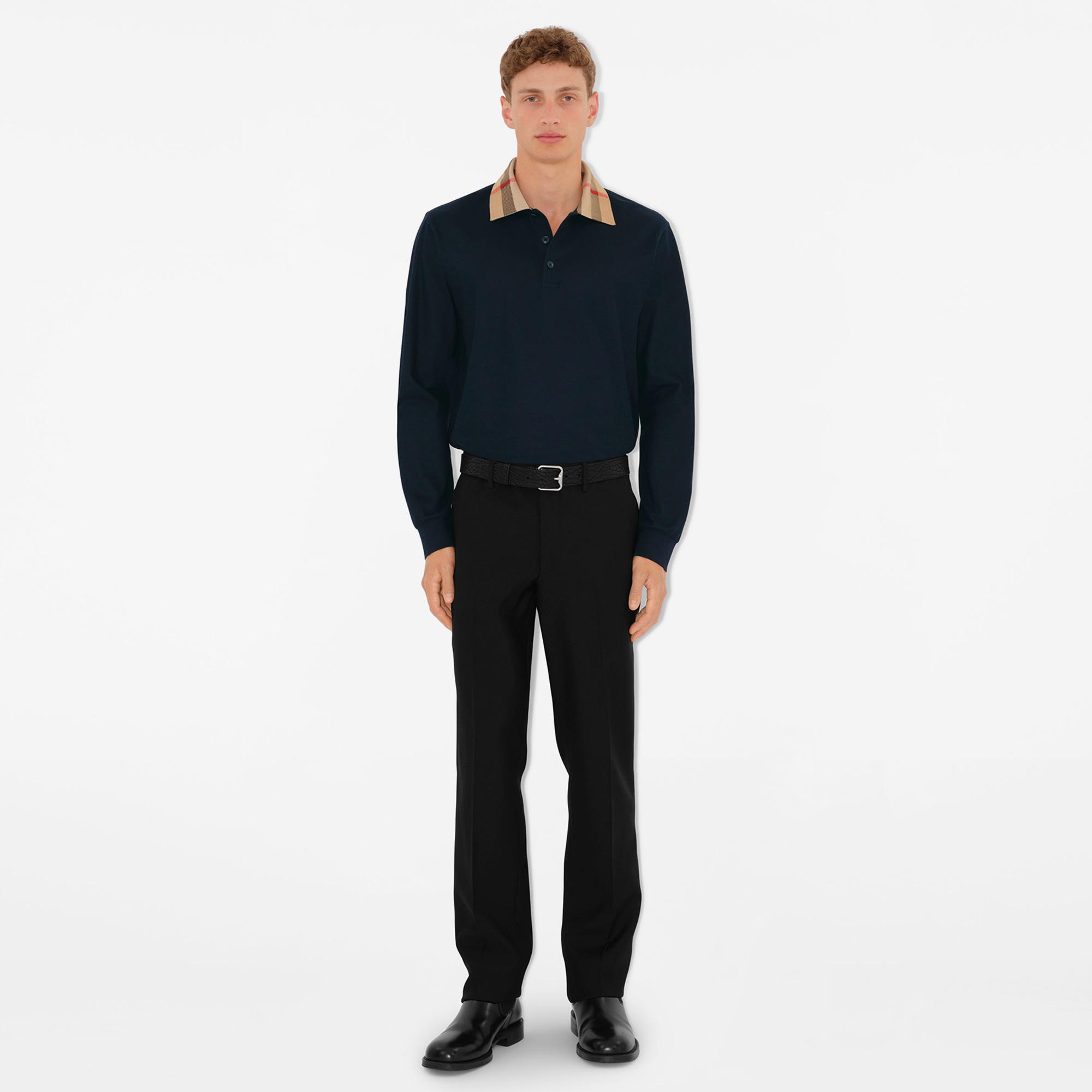 Burberry Pamuklu Erkek Lacivert Polo