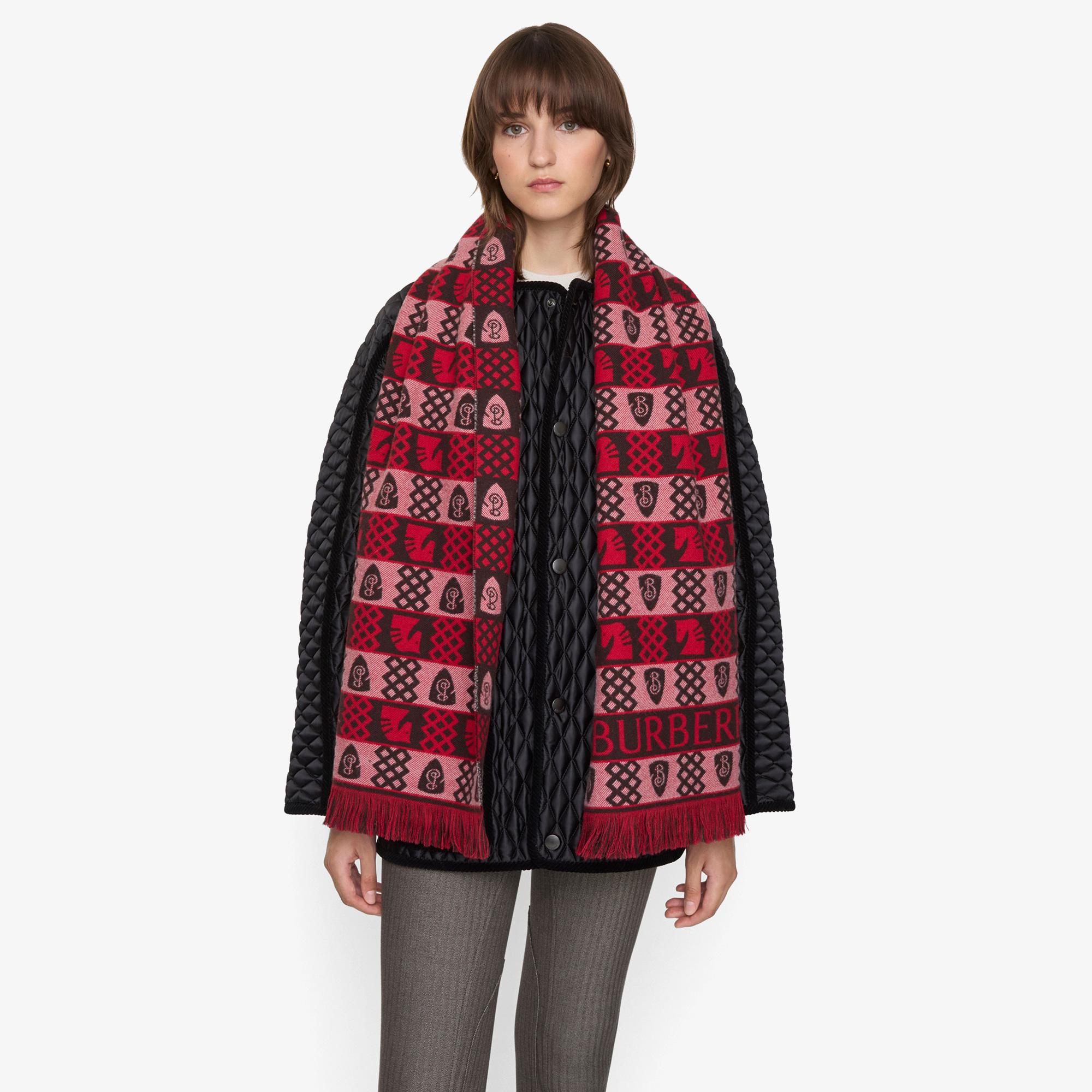 Burberry Archive Repeat Kadın Kırmızı Atkı