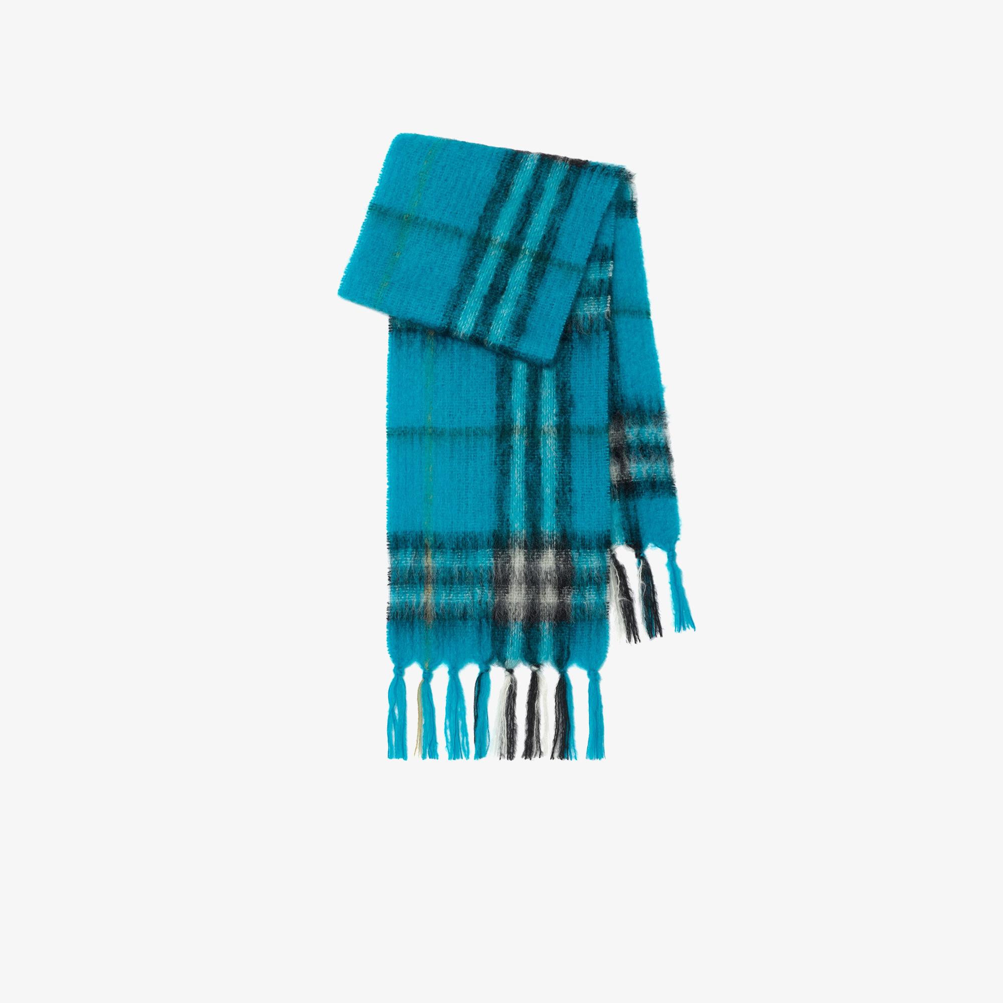 Burberry Mohair Kadın Mavi Atkı