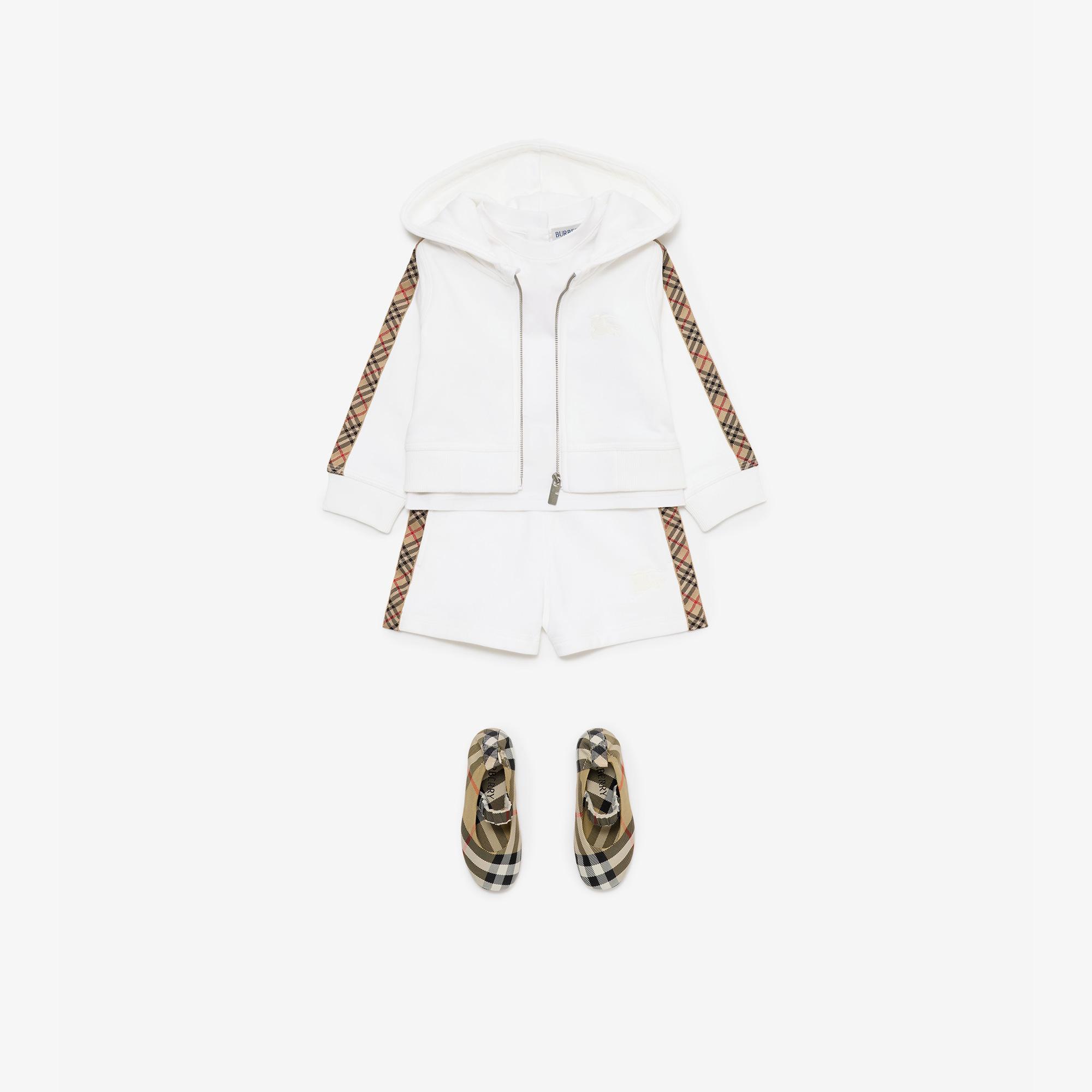 Burberry Çocuk Beyaz Hoodie