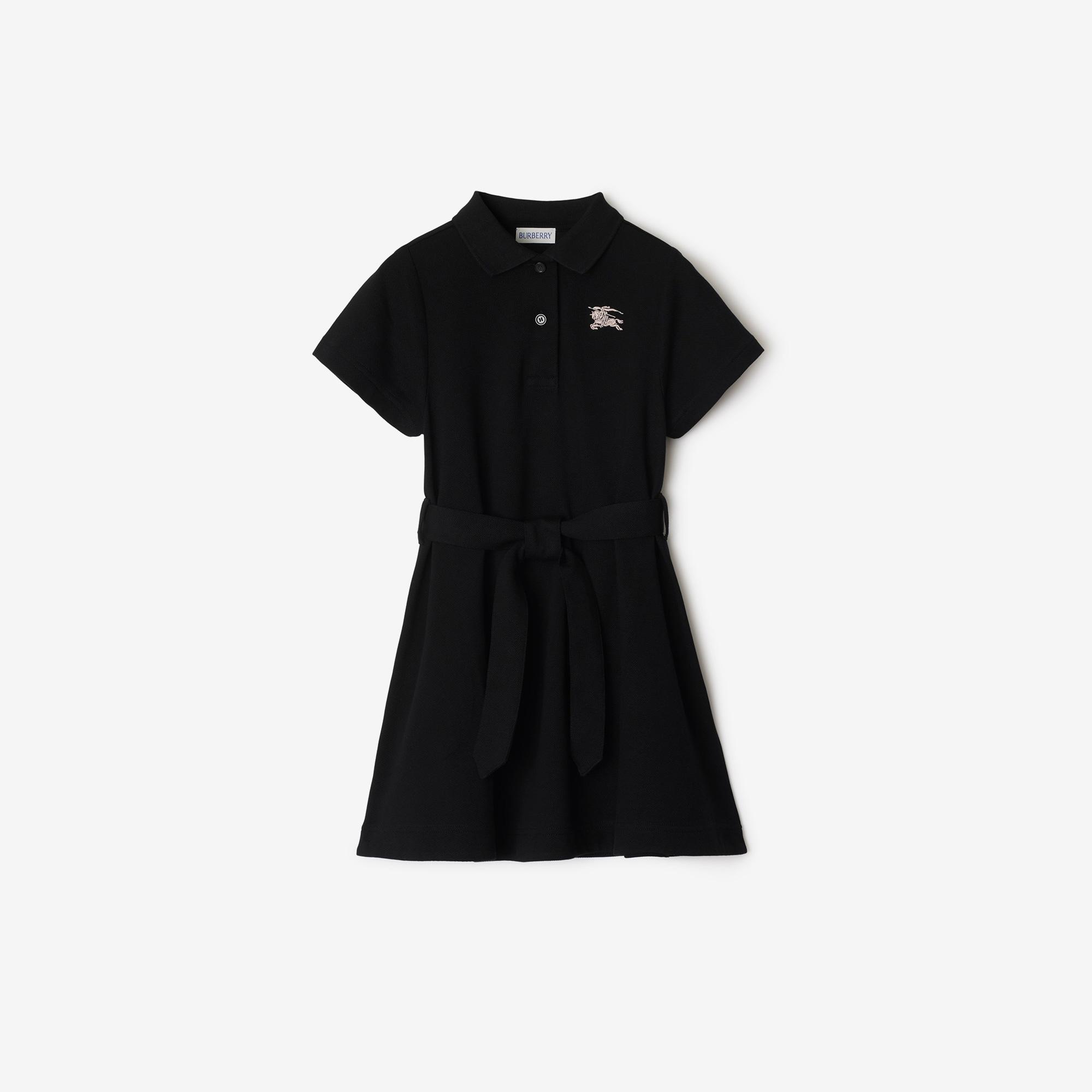Burberry Astrid Cotton Çocuk Siyah Elbise