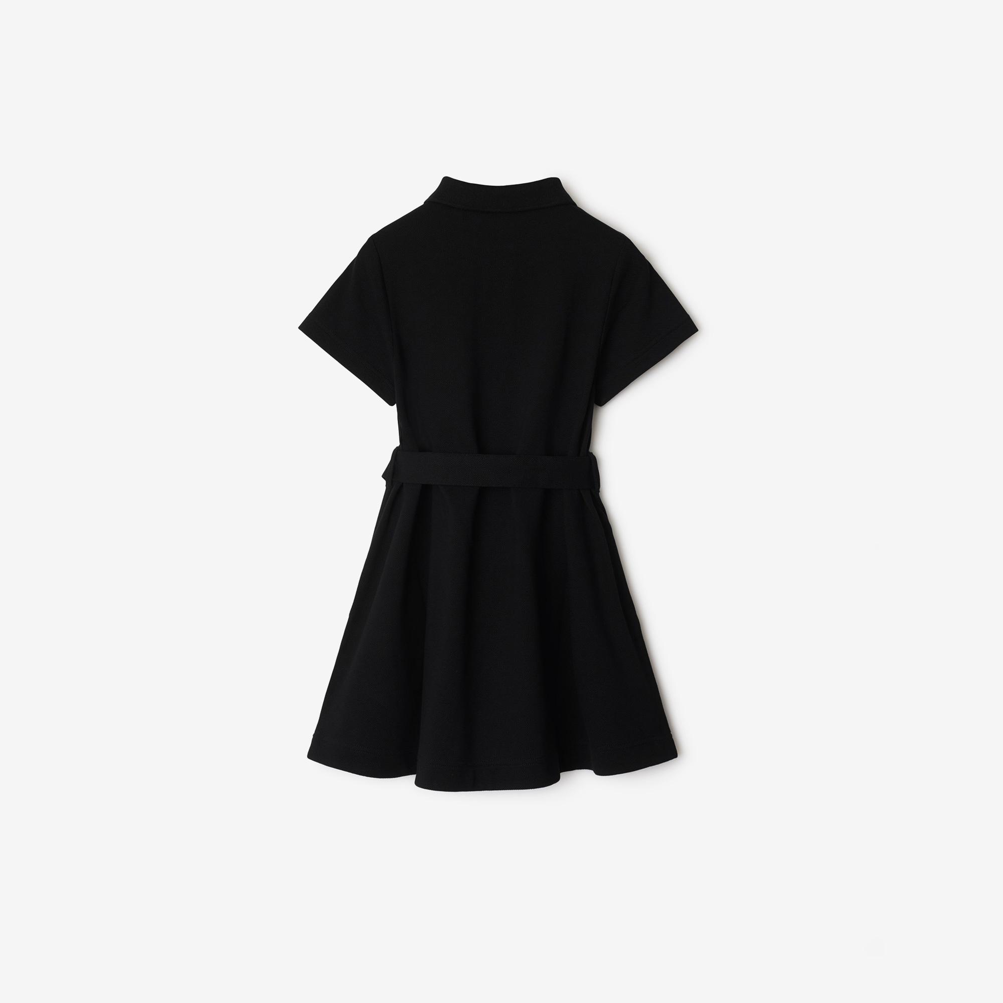 Burberry Astrid Cotton Çocuk Siyah Elbise