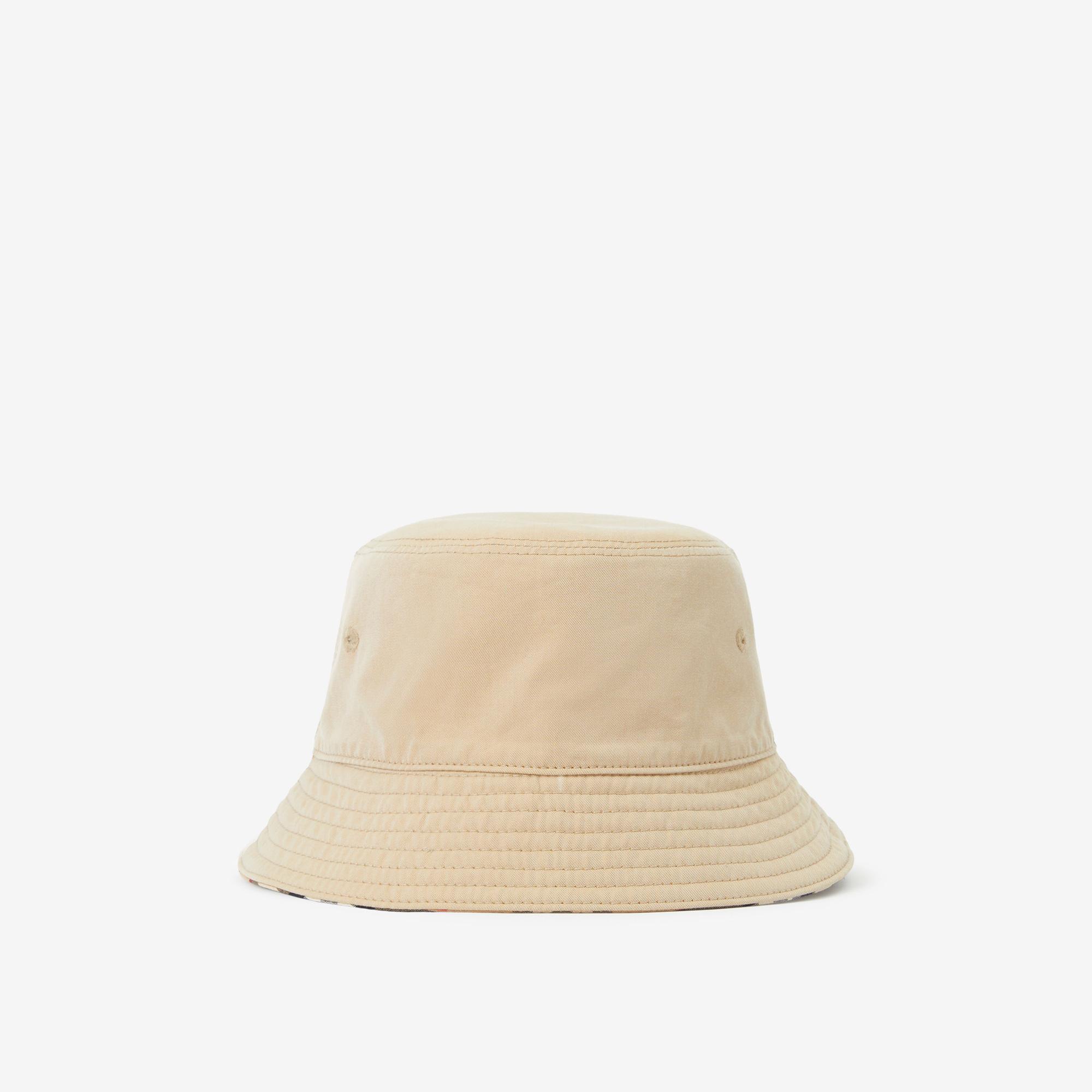 Burberry Gabardine Reversible Bucket Çocuk Bej Şapka