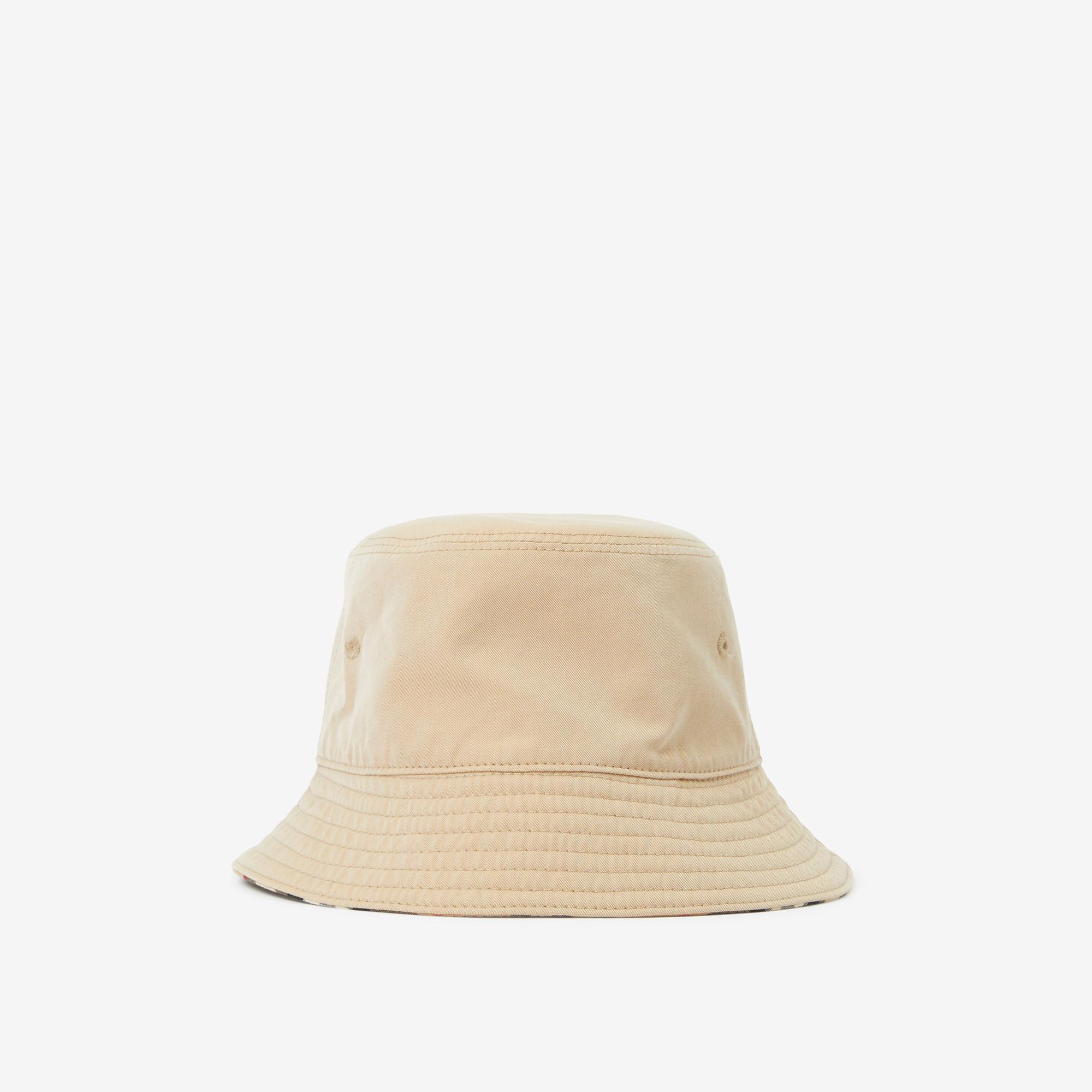 Burberry Gabardine Reversible Bucket Çocuk Bej Şapka