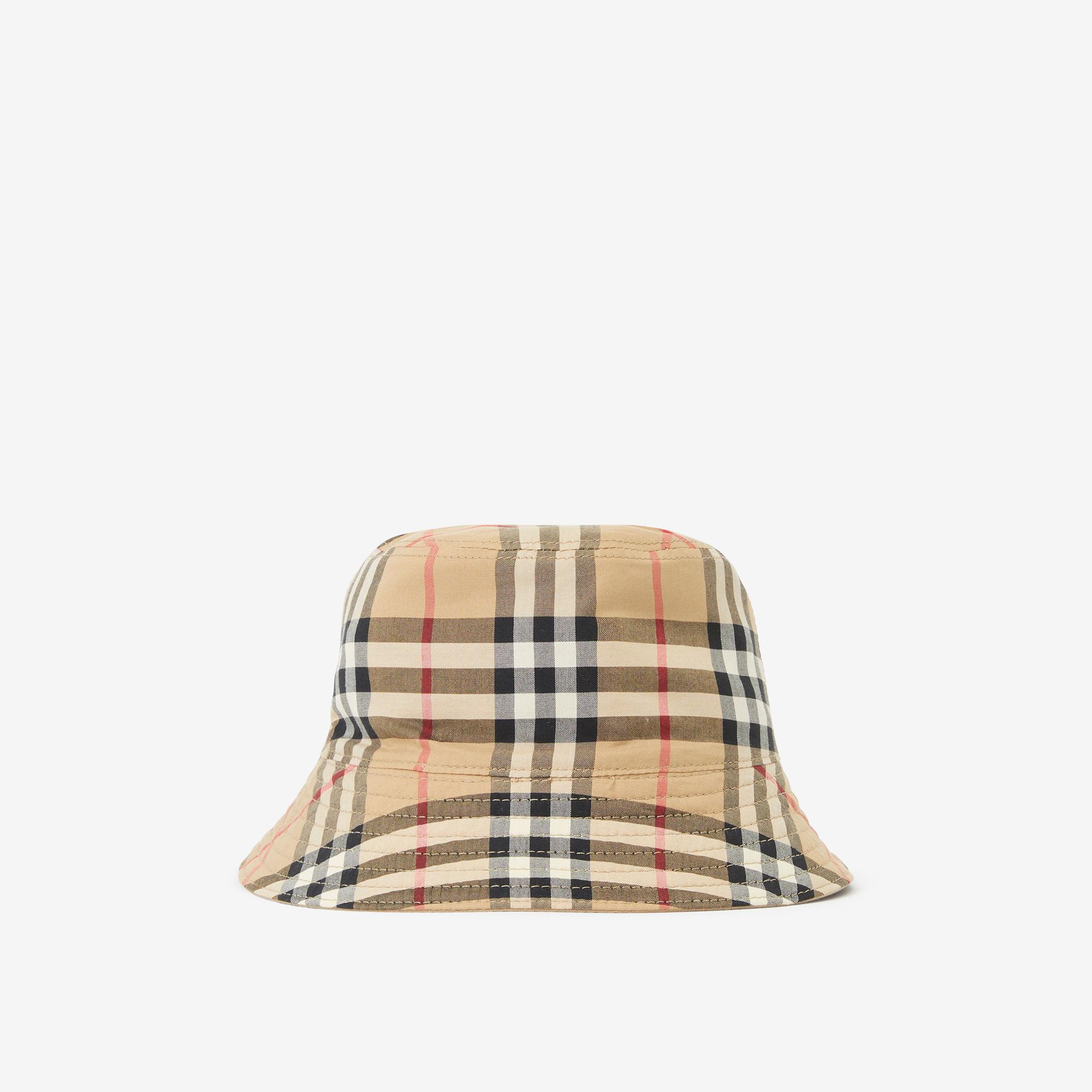 Burberry Gabardine Reversible Bucket Çocuk Bej Şapka