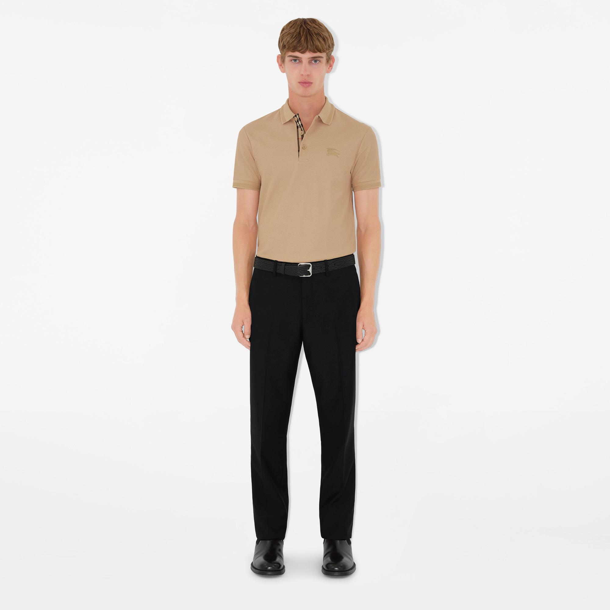 Burberry Eddie Cotton Erkek Bej Polo