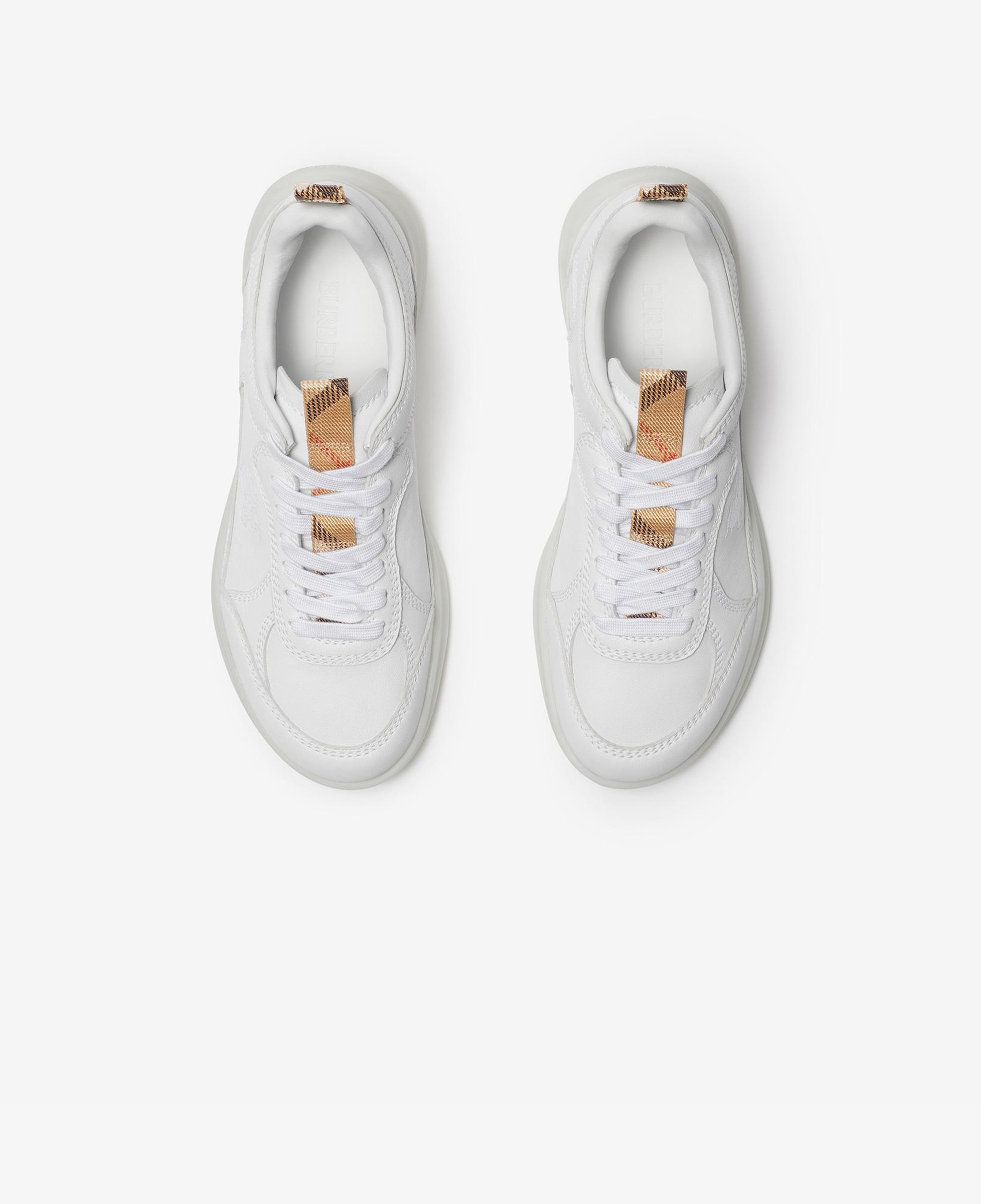 Burberry Leather Matrix Kadın Beyaz Sneaker