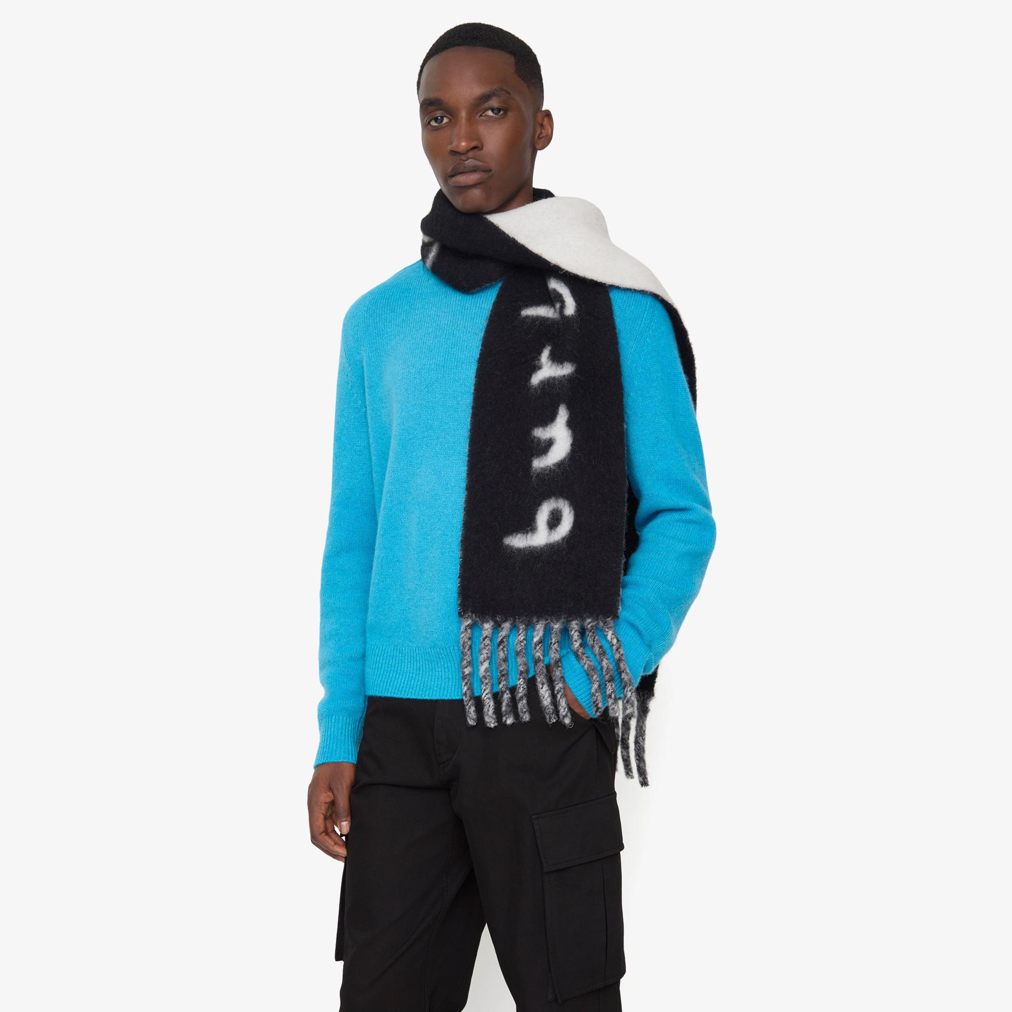 Burberry Text Jacquard Kadın Siyah Atkı