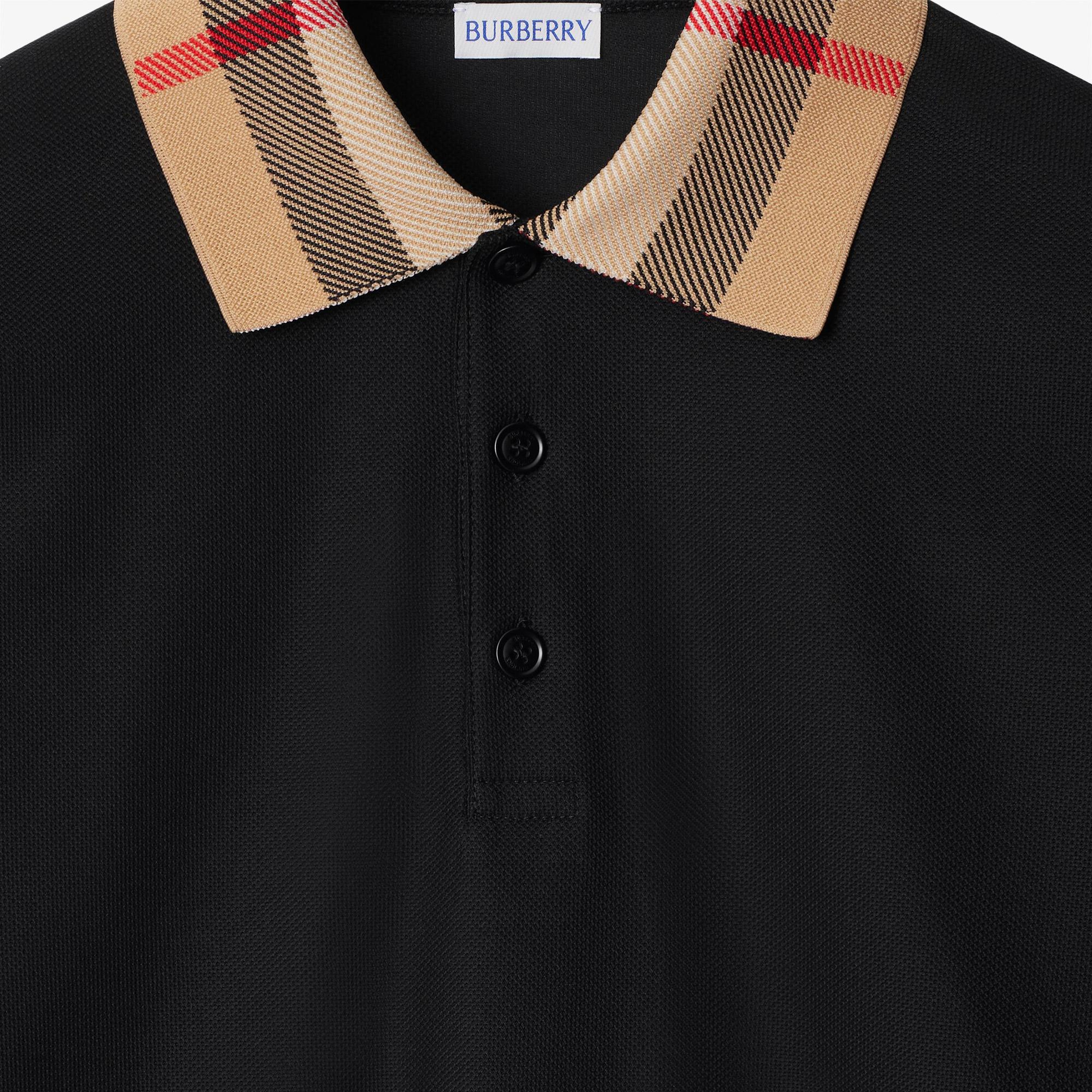 Burberry Pamuklu Erkek Siyah Polo
