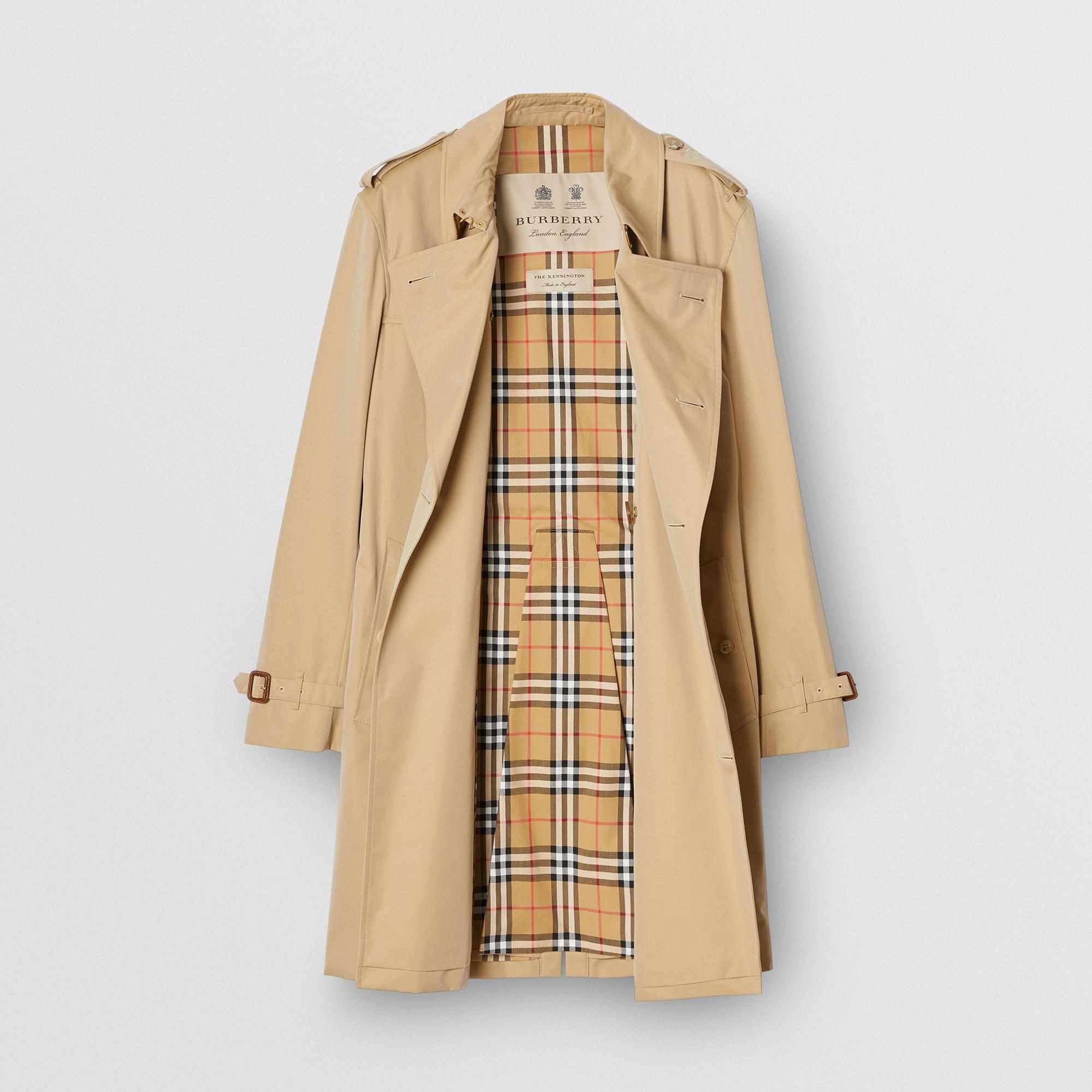 Burberry The Mid-Length Kensington Heritage Erkek Bej Trençkot