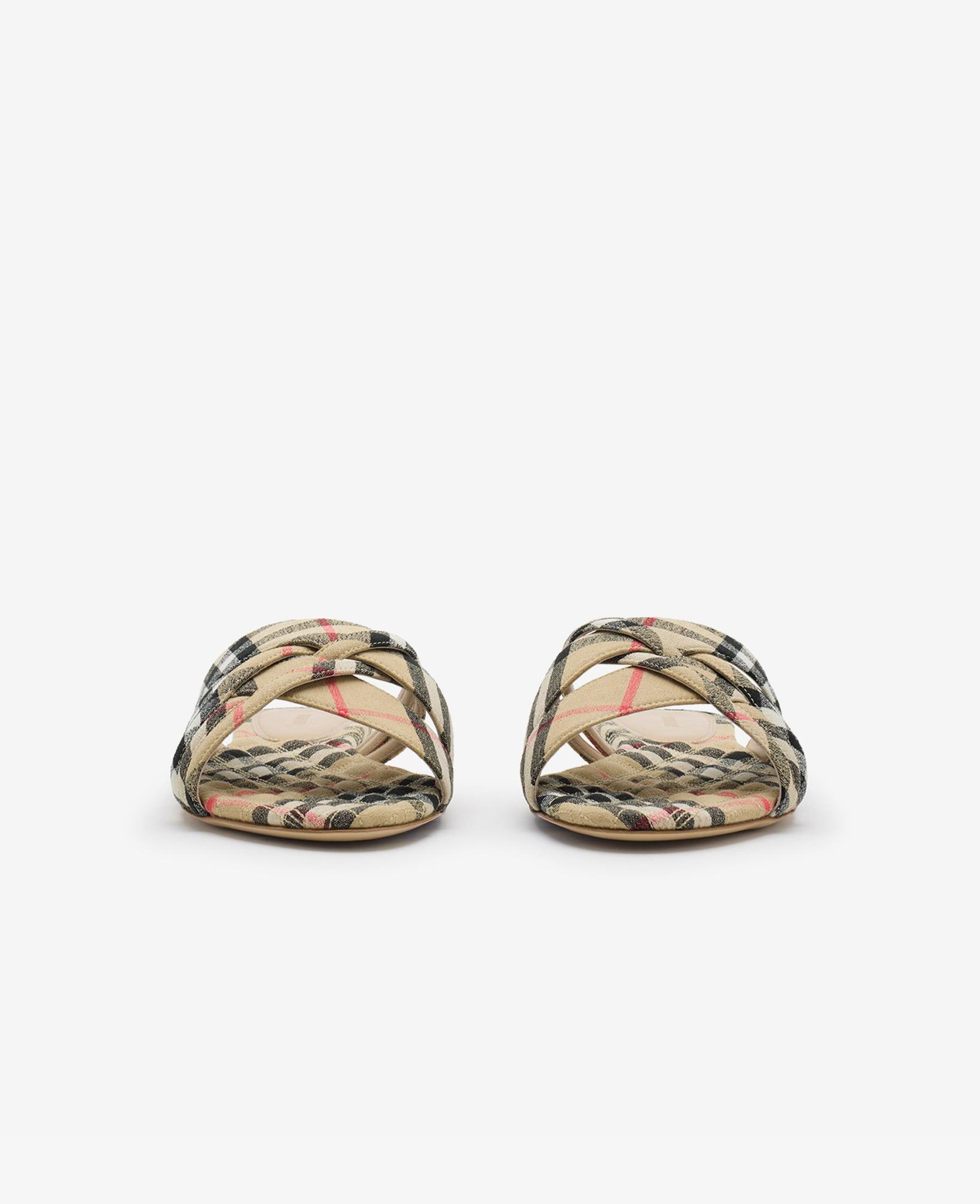 Burberry Check Cabana Kadın Bej Sneaker