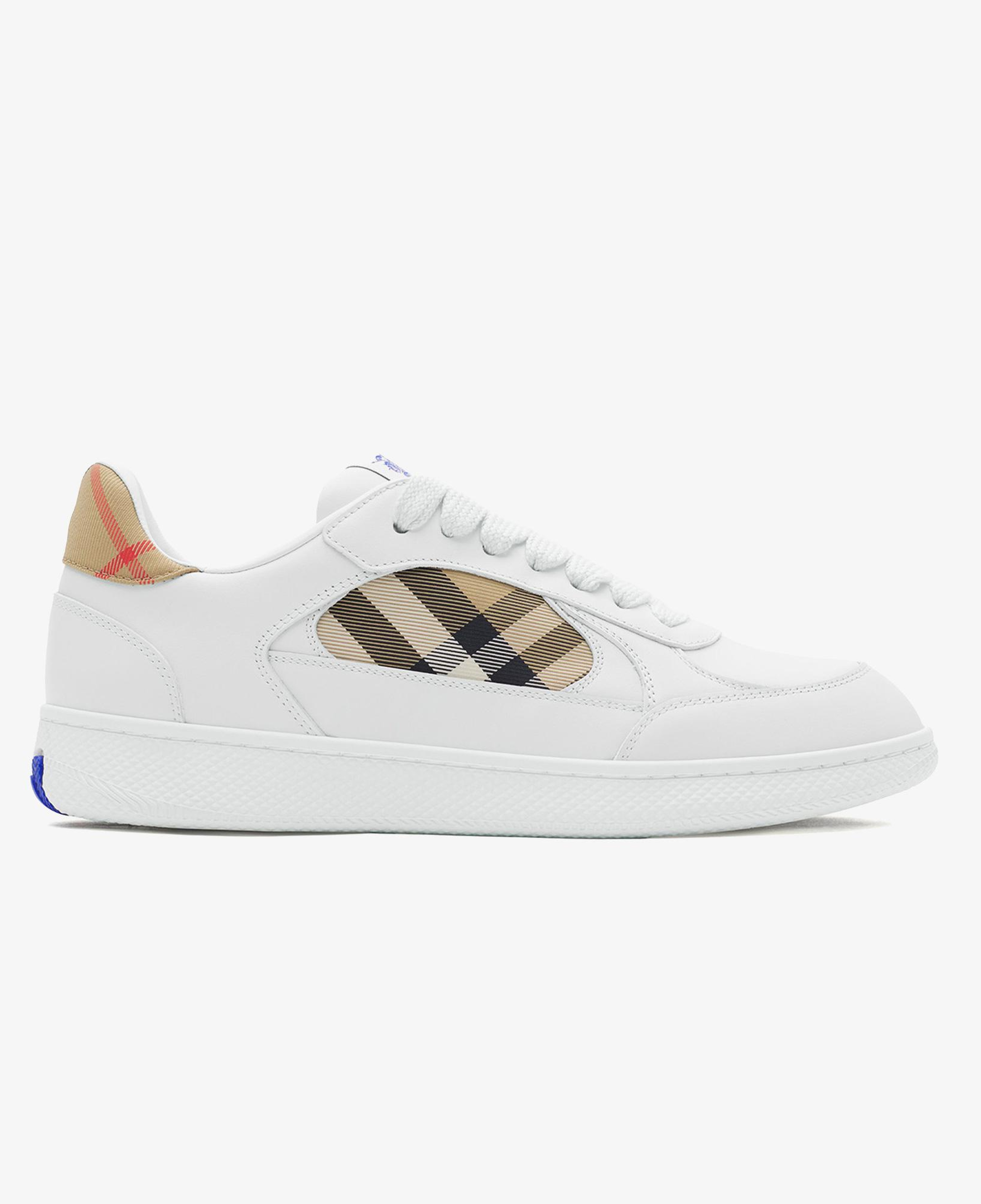 Burberry Mix Leather And Terrace Kadın Beyaz Sneaker