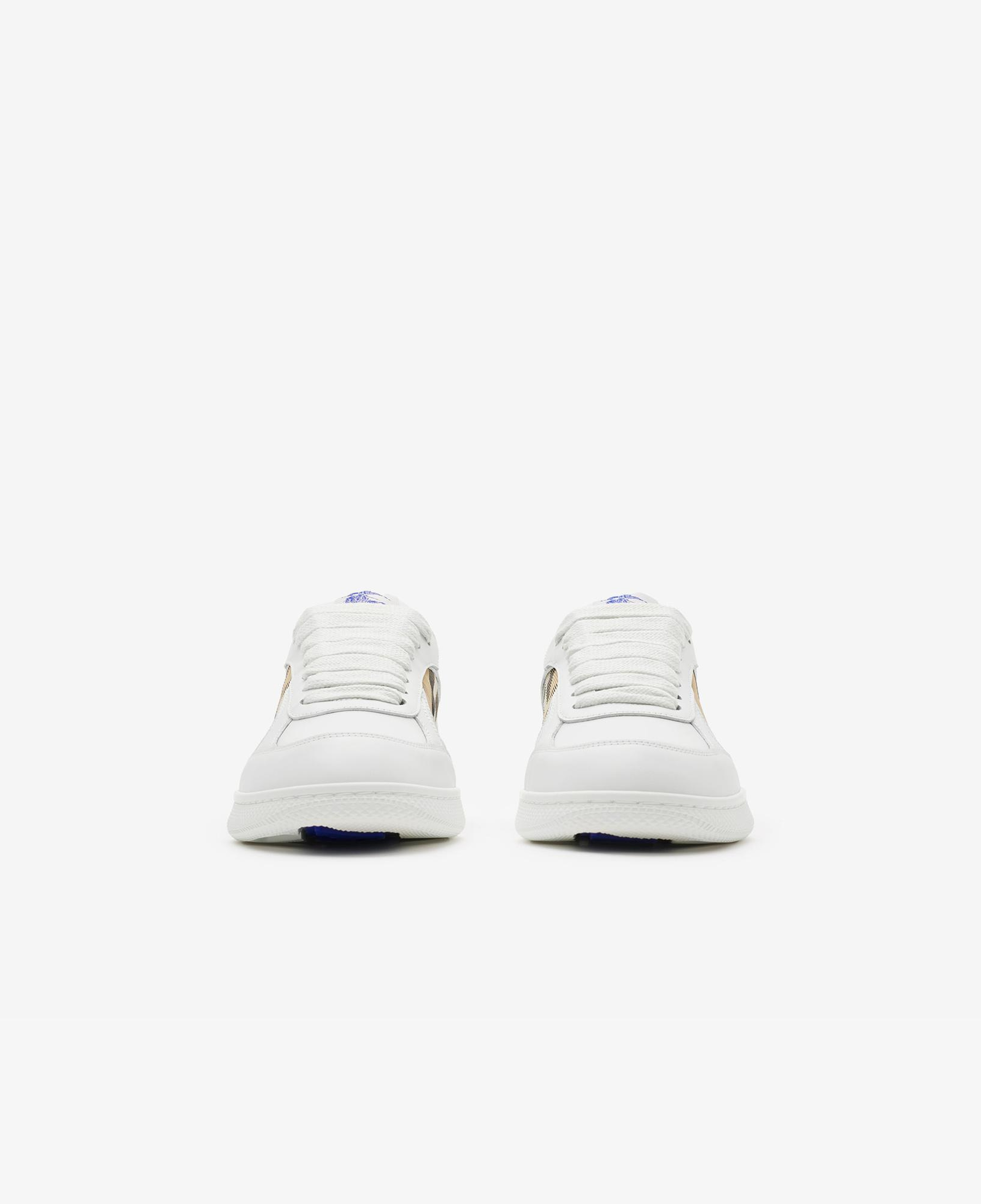 Burberry Mix Leather And Terrace Kadın Beyaz Sneaker