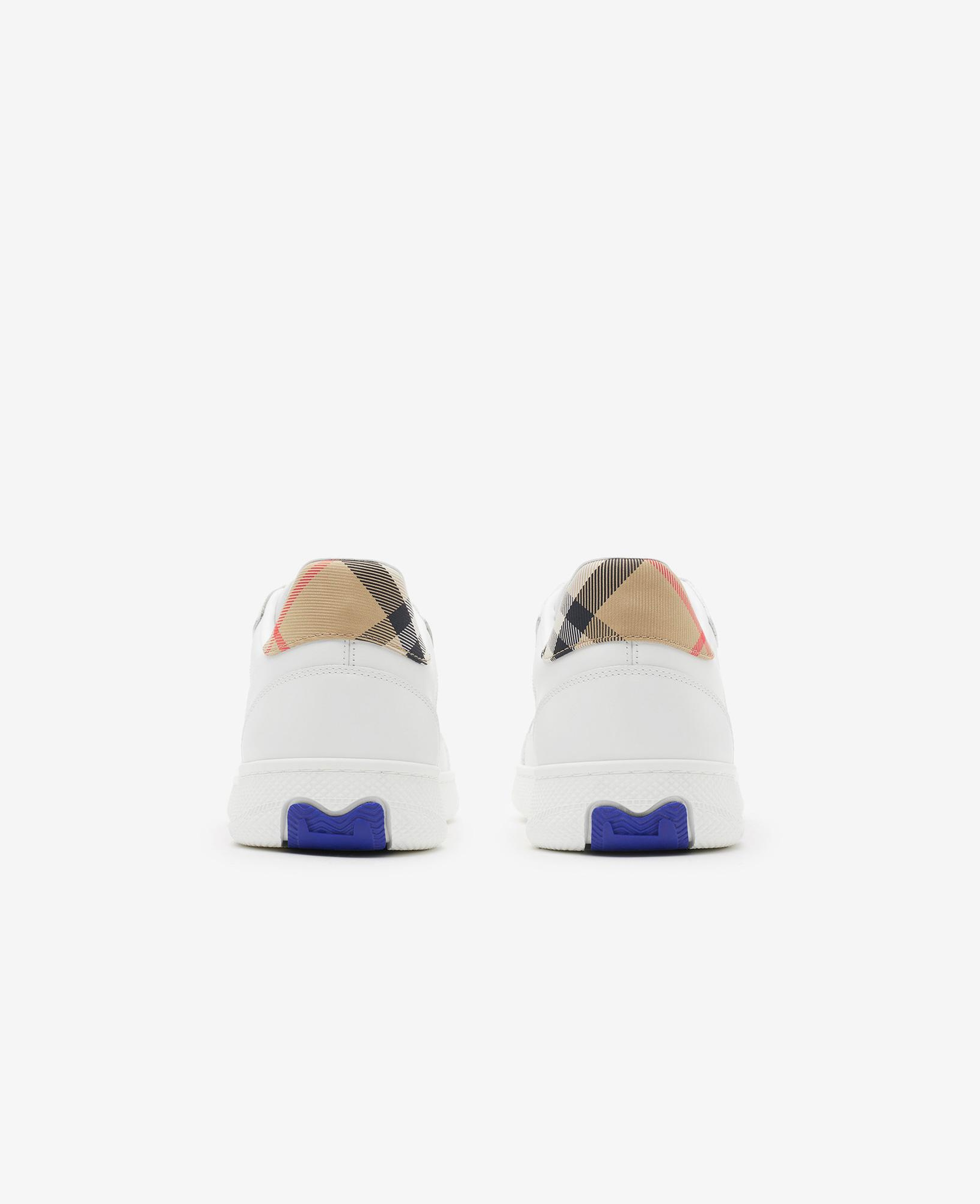 Burberry Mix Leather And Terrace Kadın Beyaz Sneaker