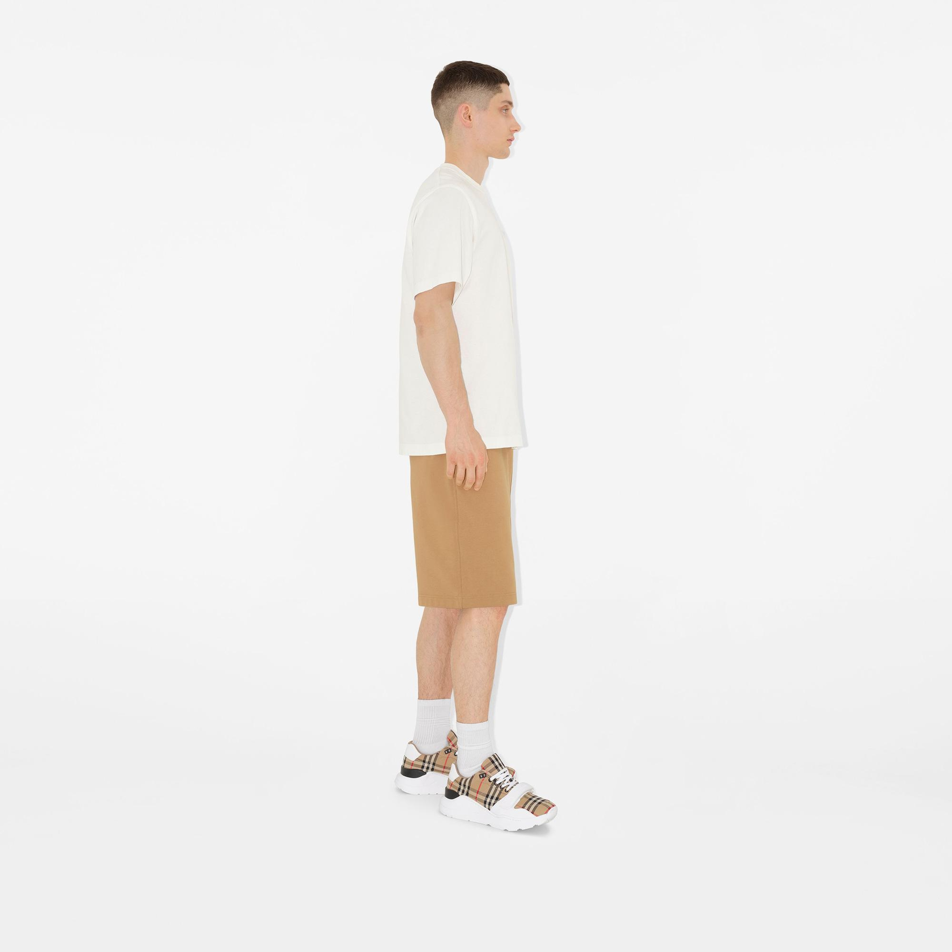 Burberry Check, Suede and Leather Erkek Bej Sneaker