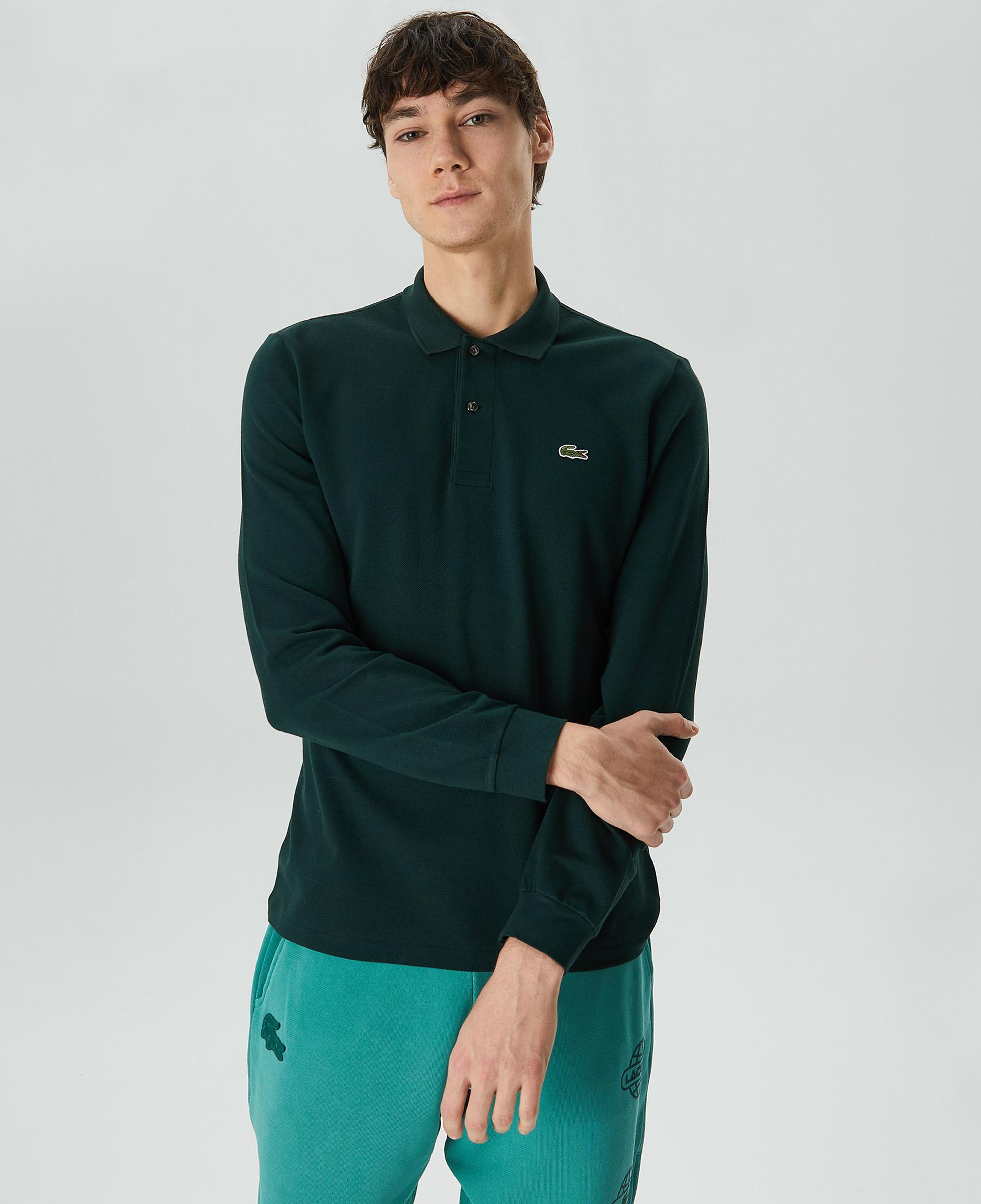 Lacoste Erkek Classic Fit Uzun Kollu Yeşil Polo