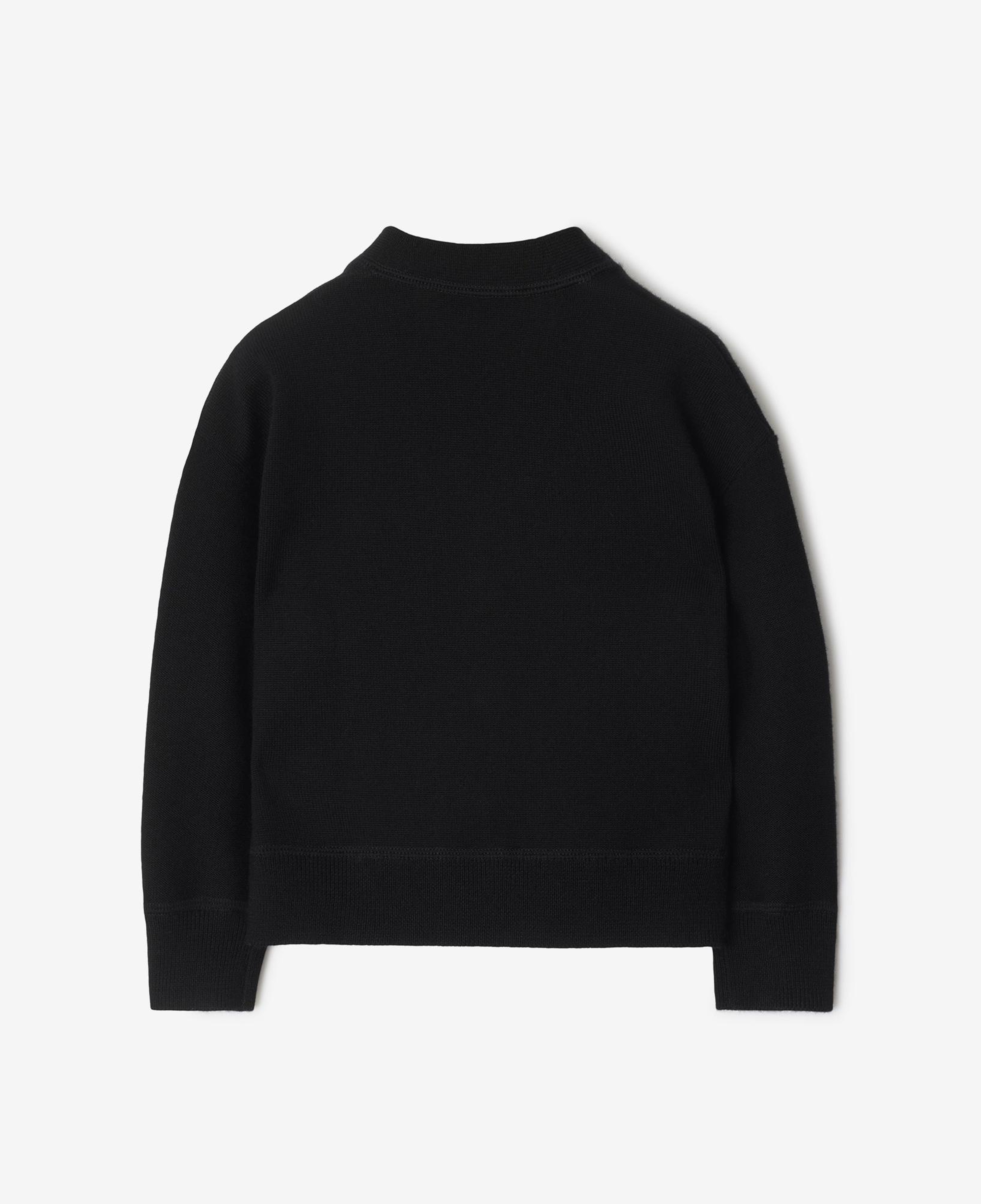 Burberry Romie Label Wool Cardigan Çocuk Siyah Hırka