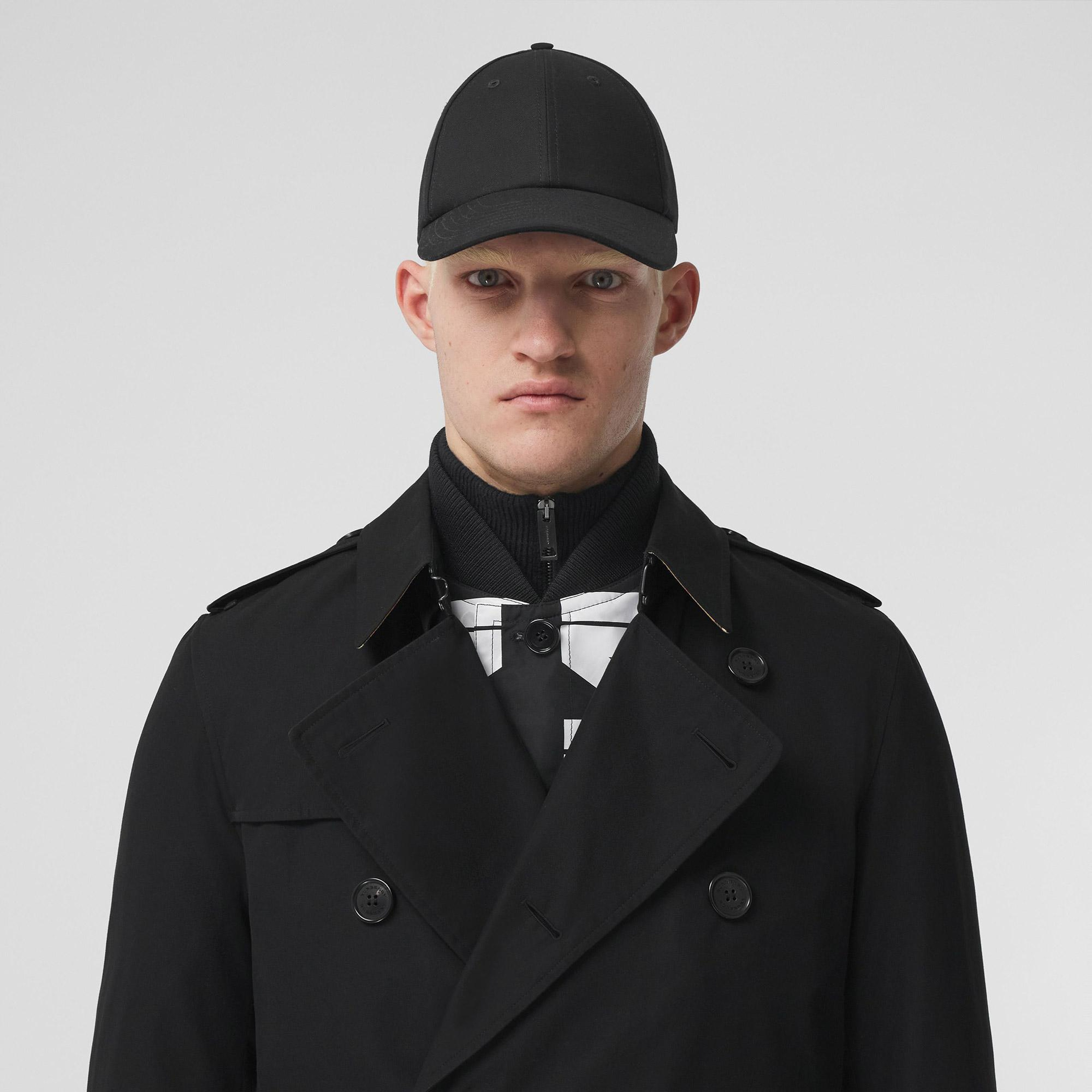 Burberry The Long Kensington Heritage Erkek Siyah Trençkot