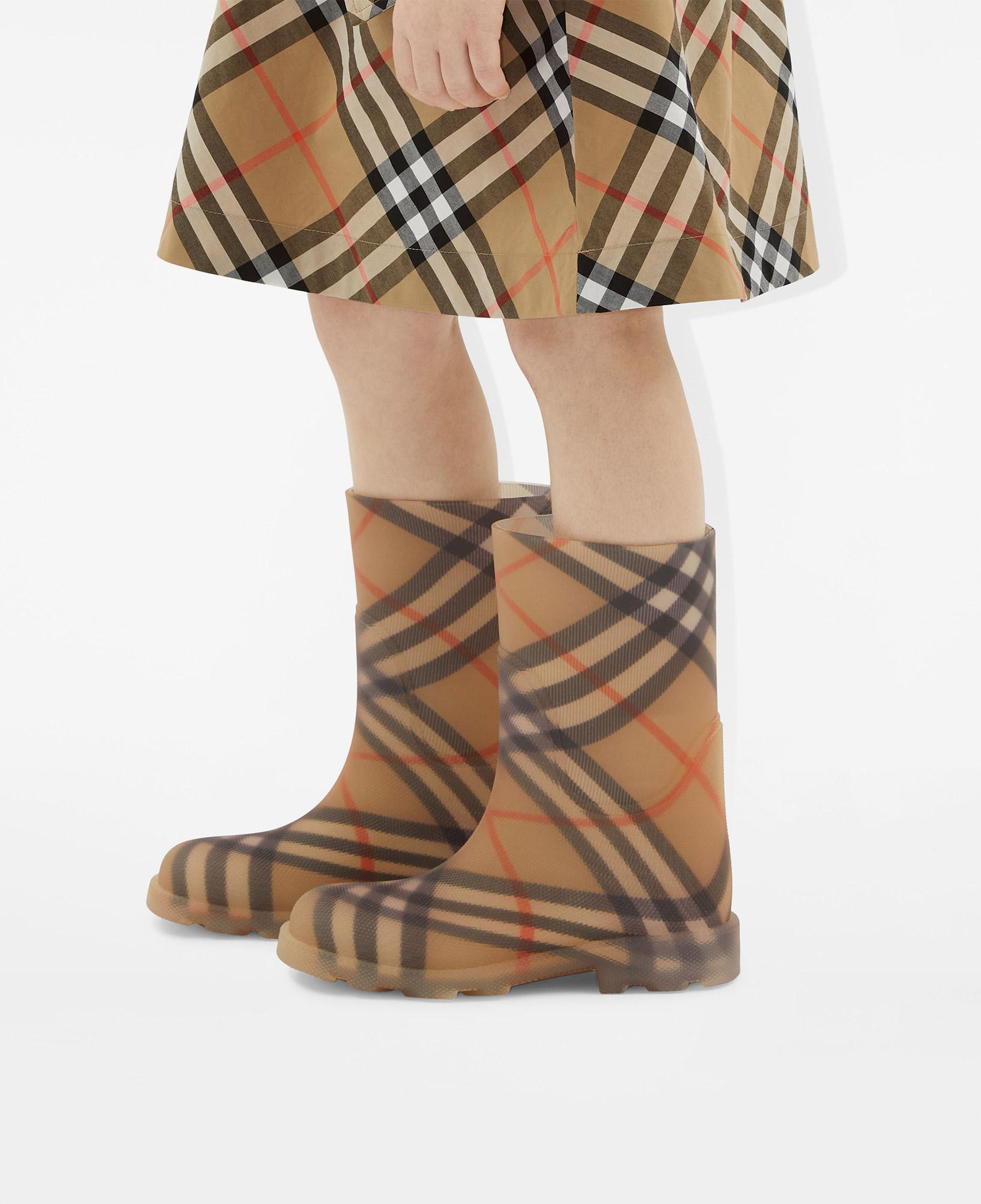 Burberry Check Rubber Marsh High Çocuk Bej Bot