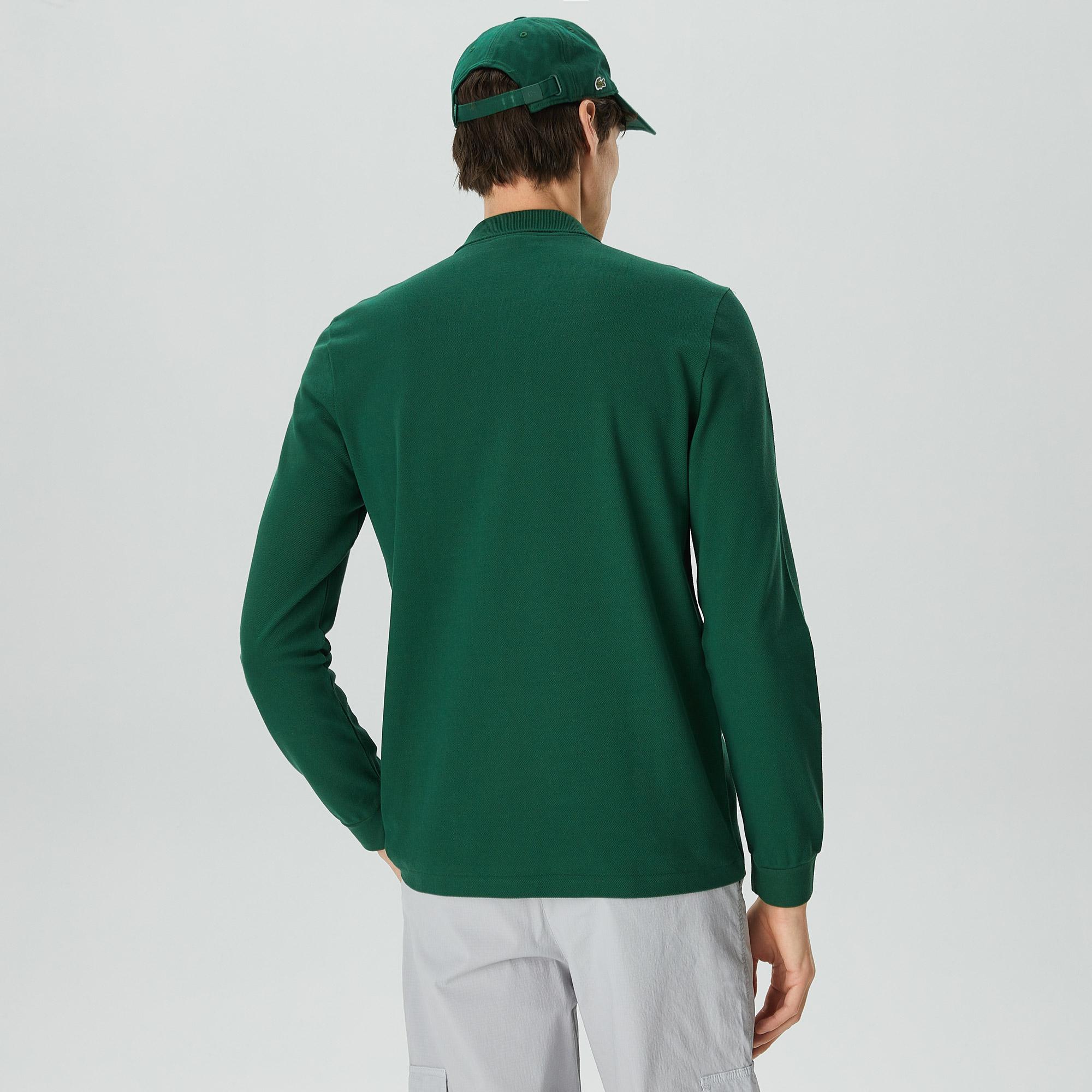 Lacoste Erkek Classic Fit Uzun Kollu Yeşil Polo