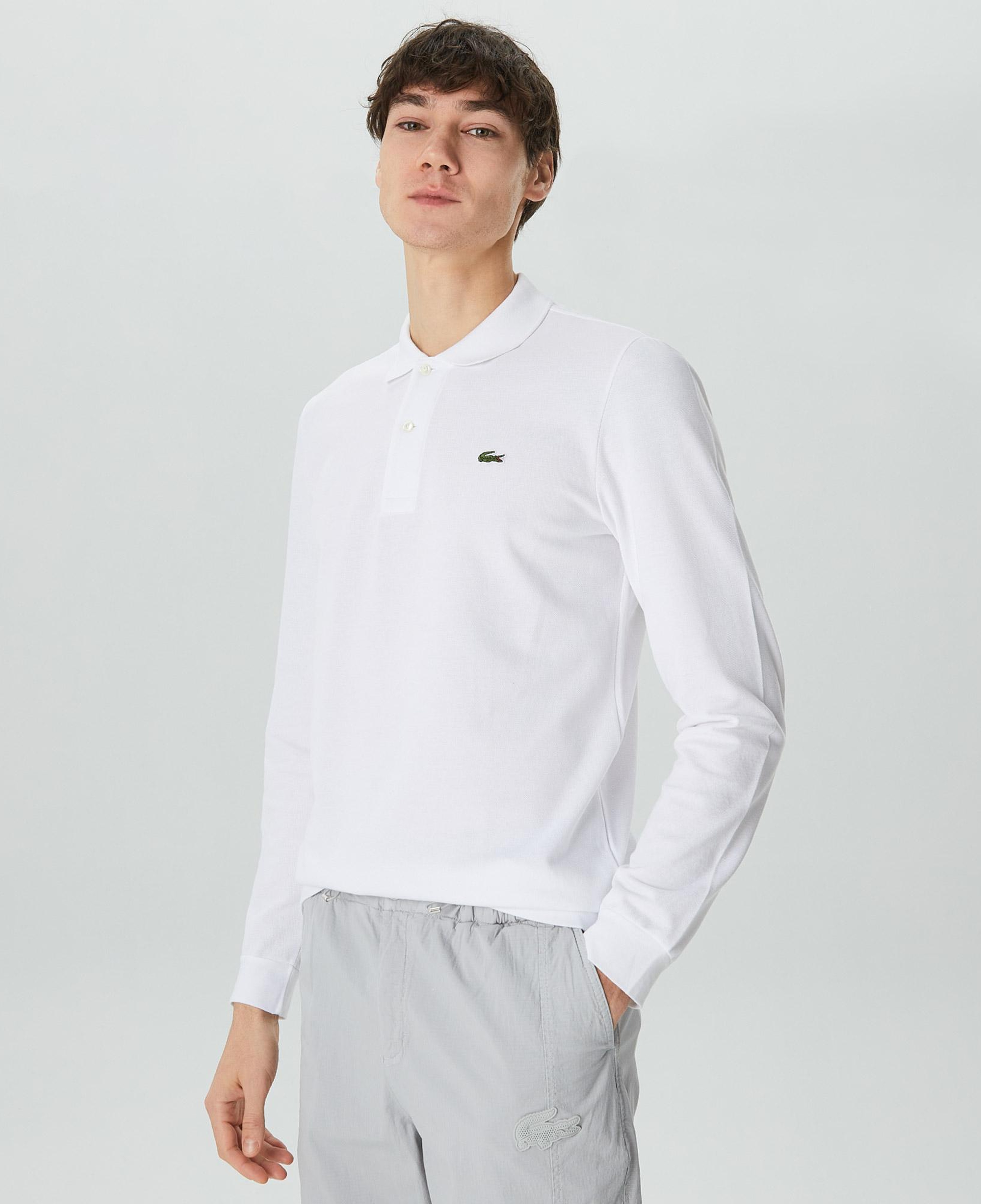 Lacoste Erkek Classic Fit Uzun Kollu Beyaz Polo