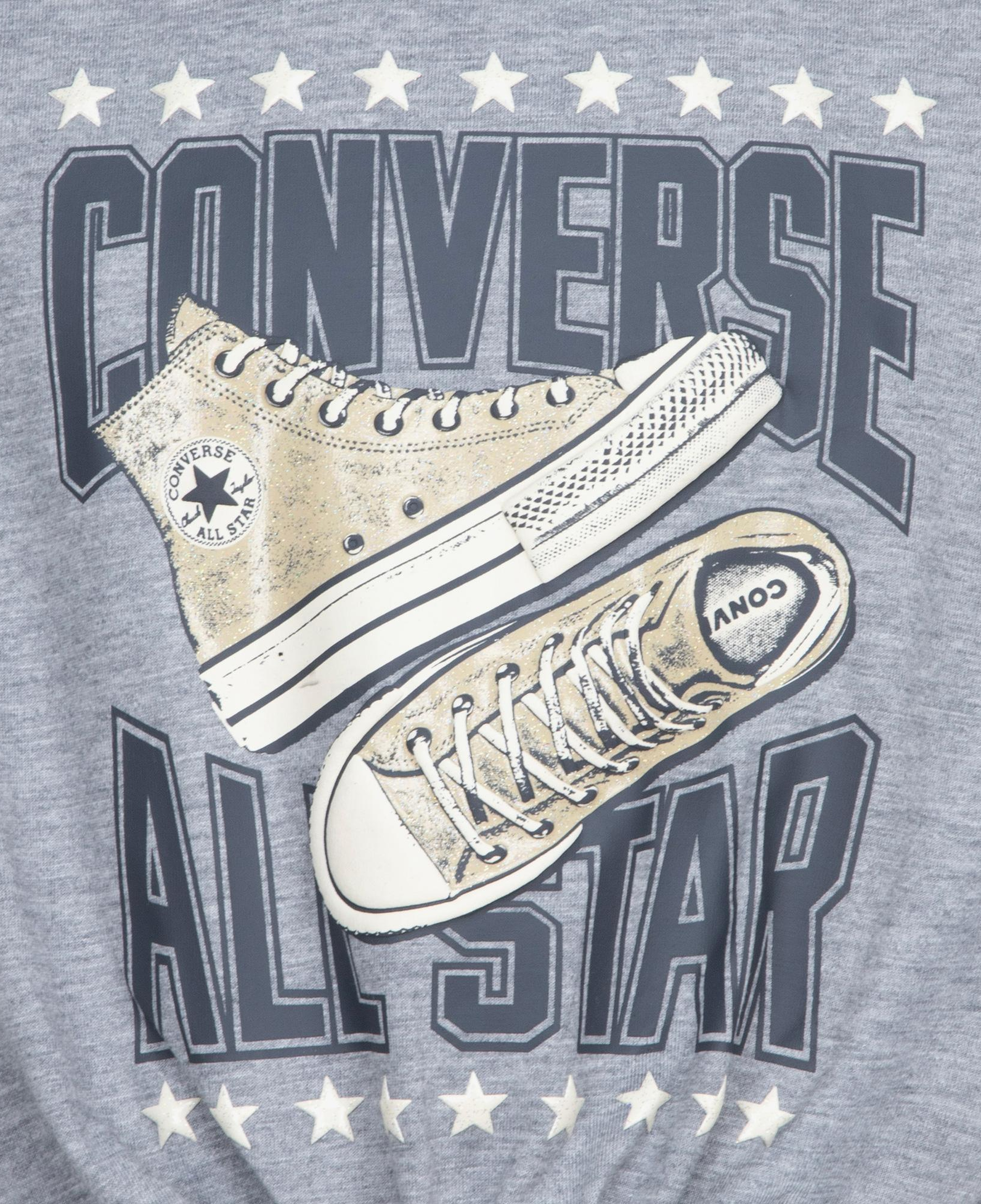 Converse Tıe Front Çocuk Gri T-Shirt