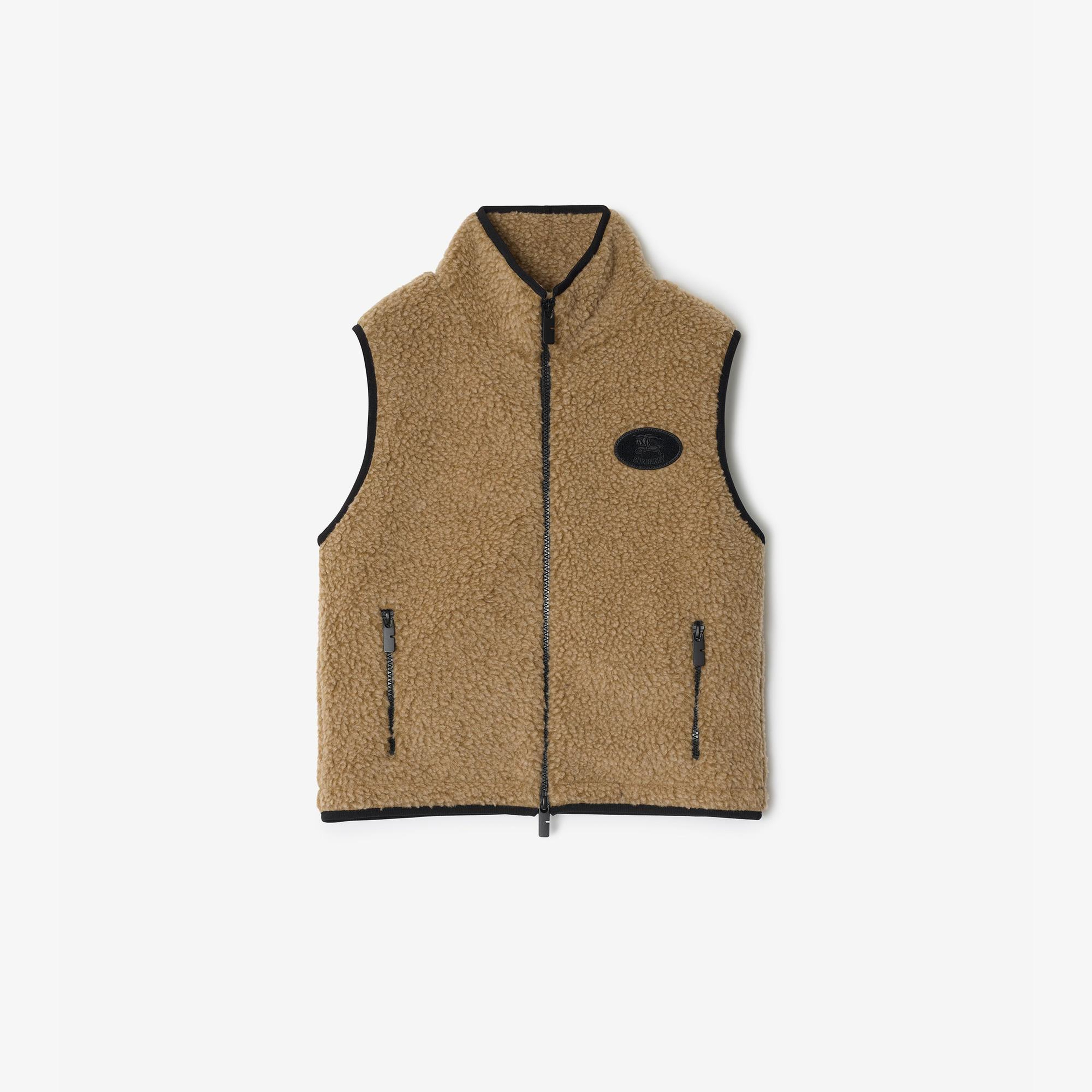 Burberry Cropped Fleece Gilet Kadın Haki Yelek