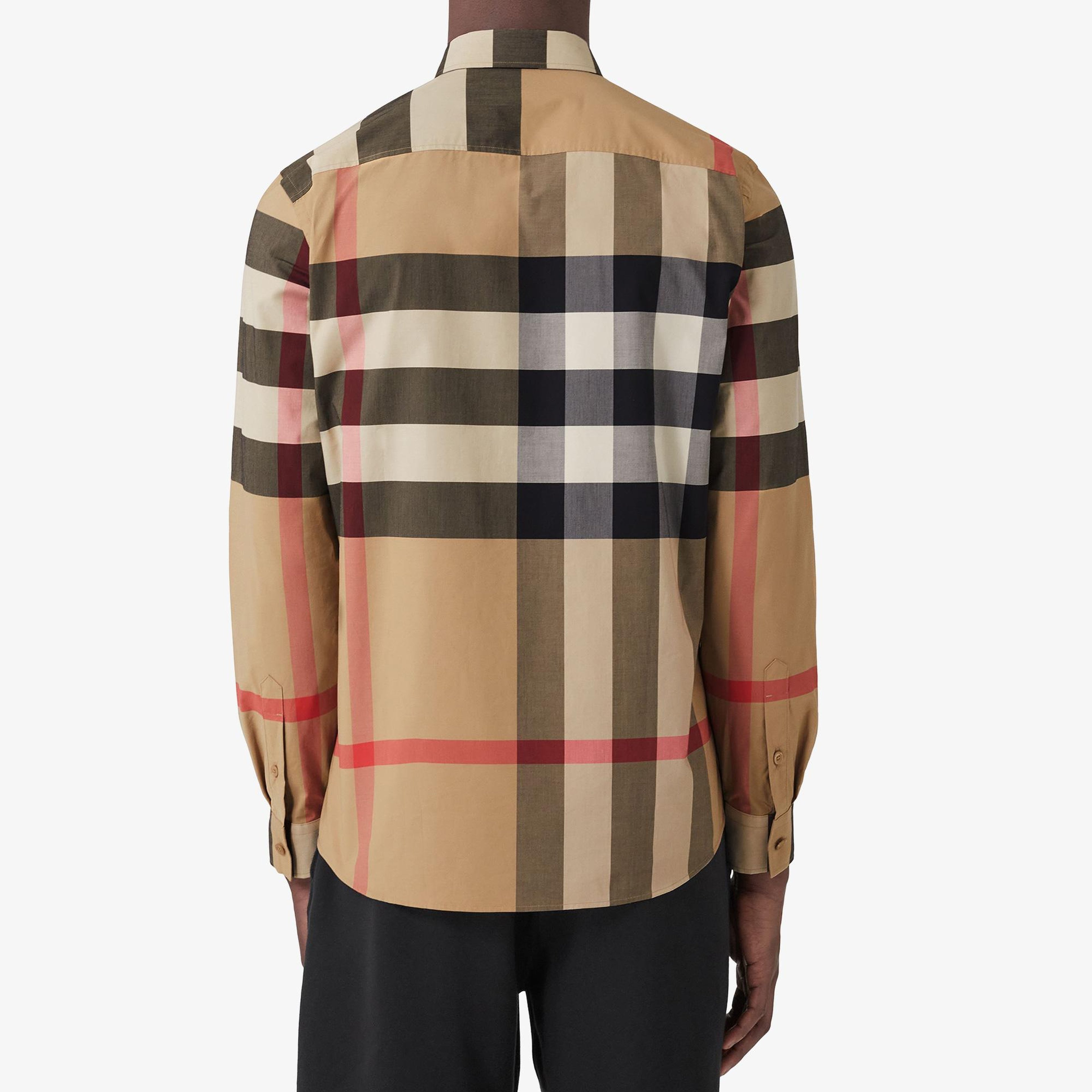 Burberry Somerton Stretch Cotton Poplin Erkek Bej Gömlek