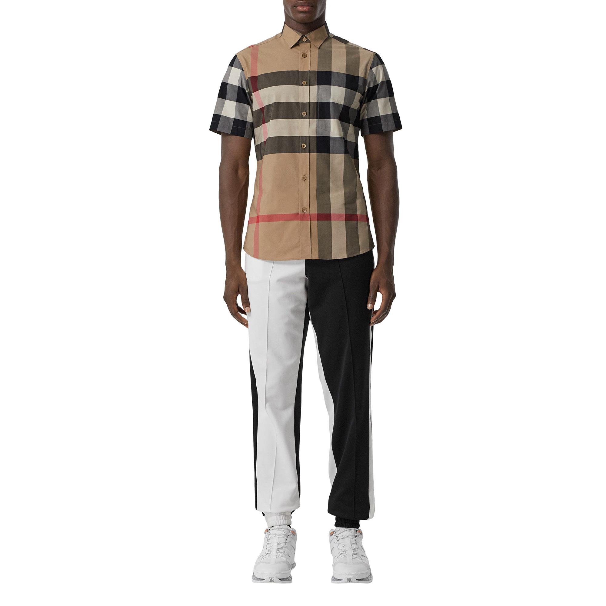 Burberry Somerton Stretch Cotton Poplin Erkek Bej Gömlek