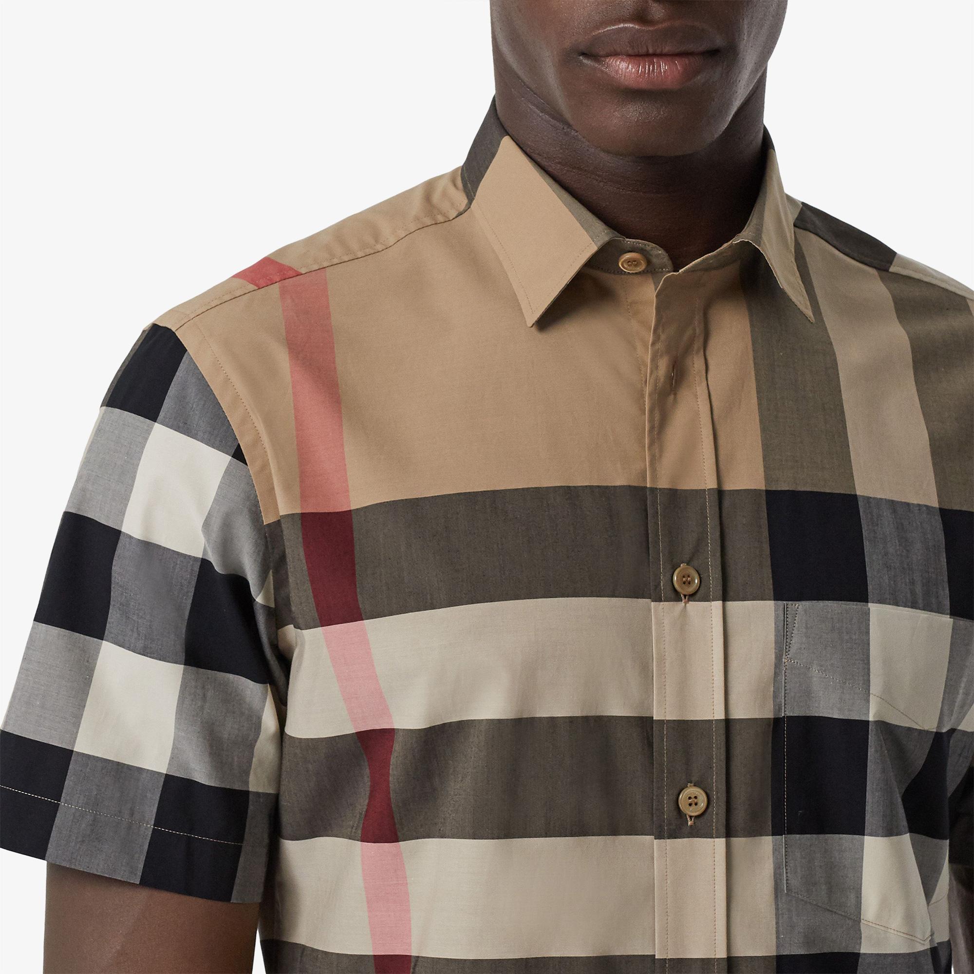 Burberry Somerton Stretch Cotton Poplin Erkek Bej Gömlek